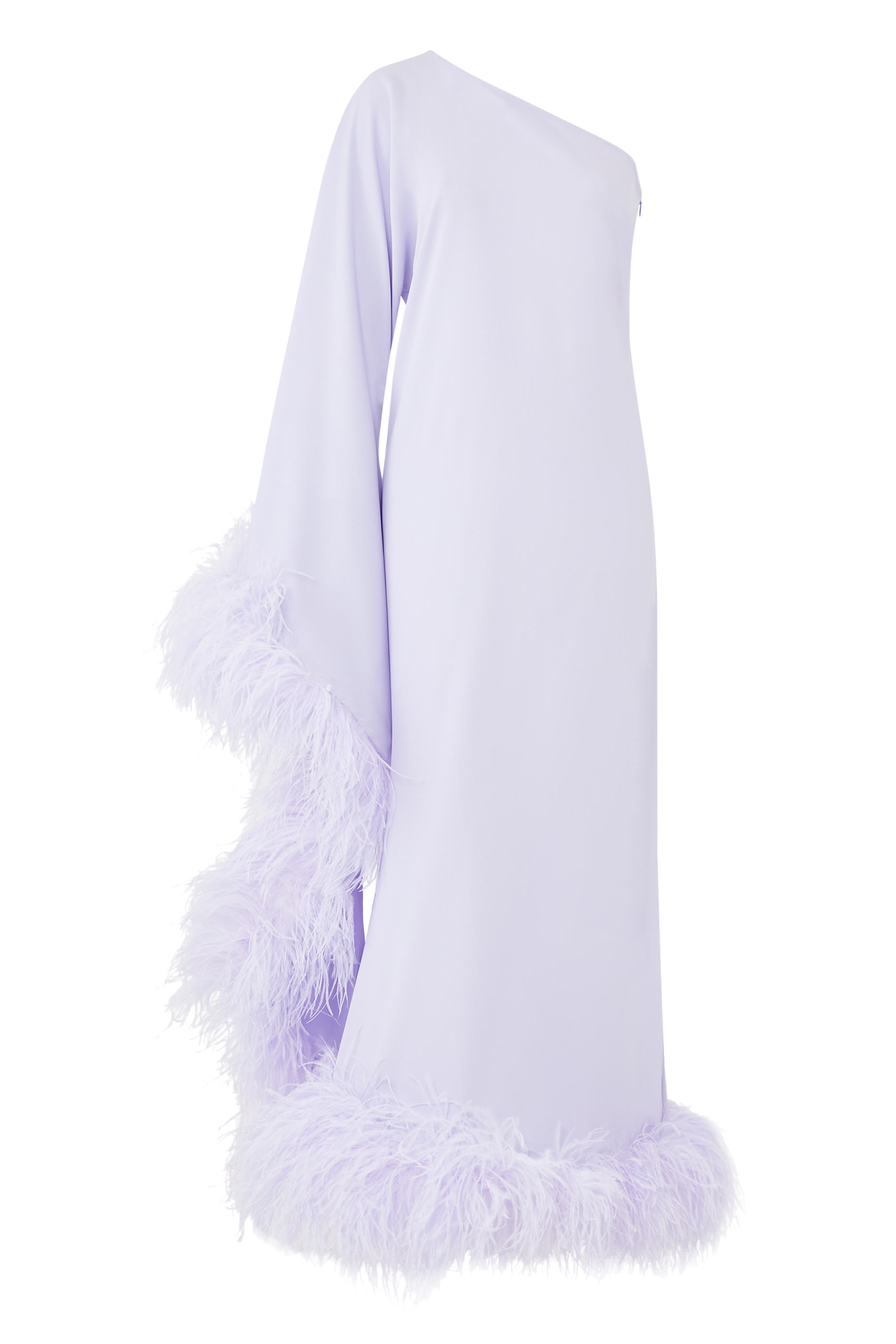 Ubud Feather-Trim Gown