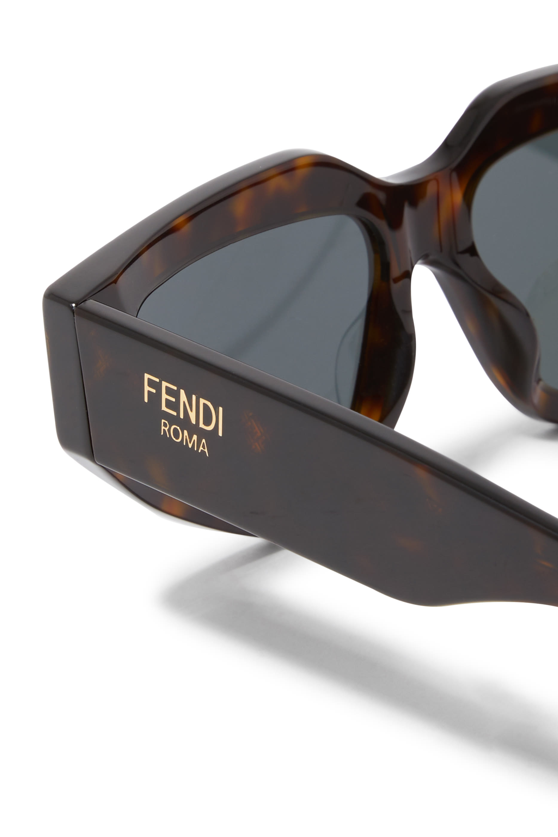 Fendi Roma Havana Geometric Sunglasses