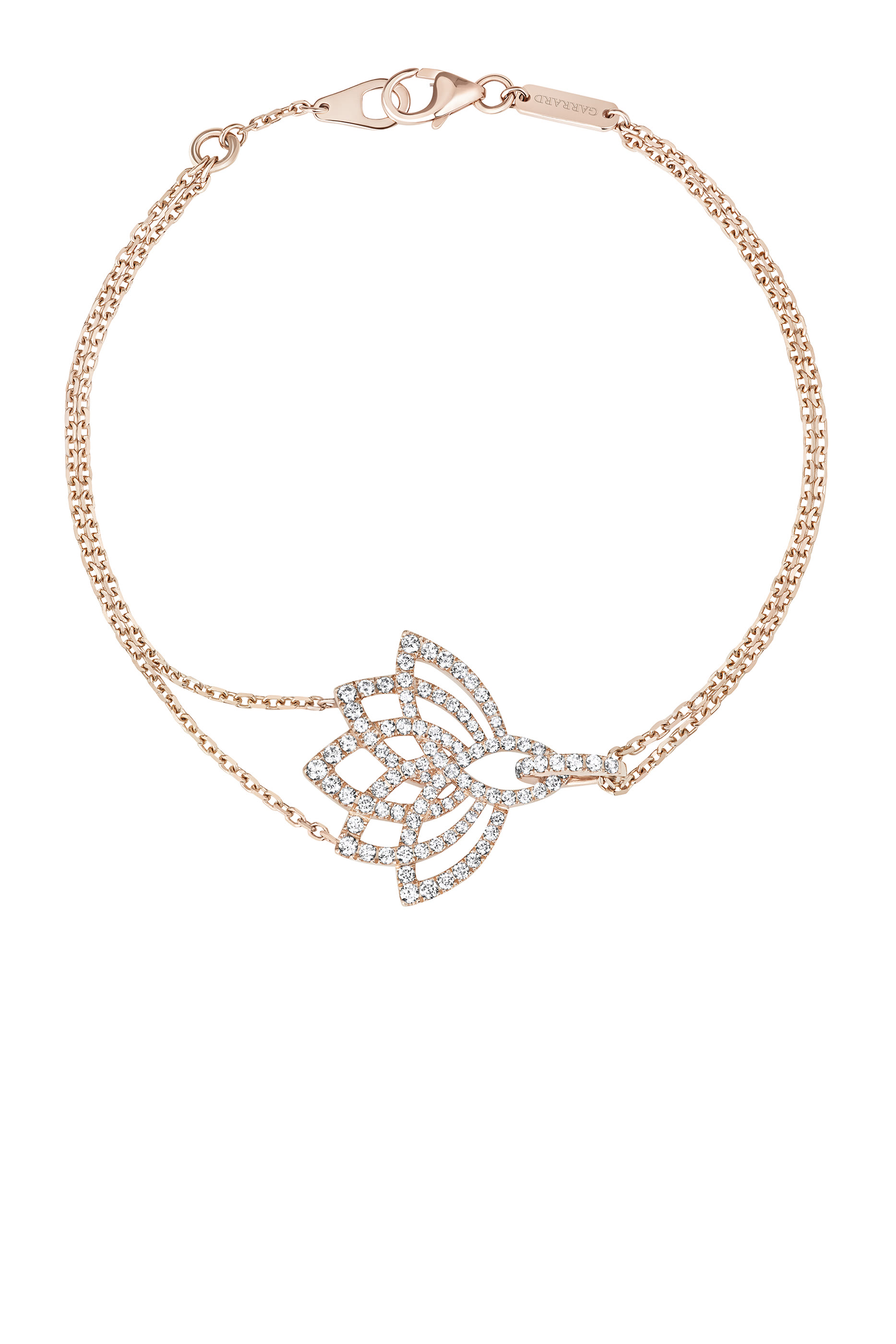 Lotus Blossom Bracelet, 18K Rose Gold & Diamonds