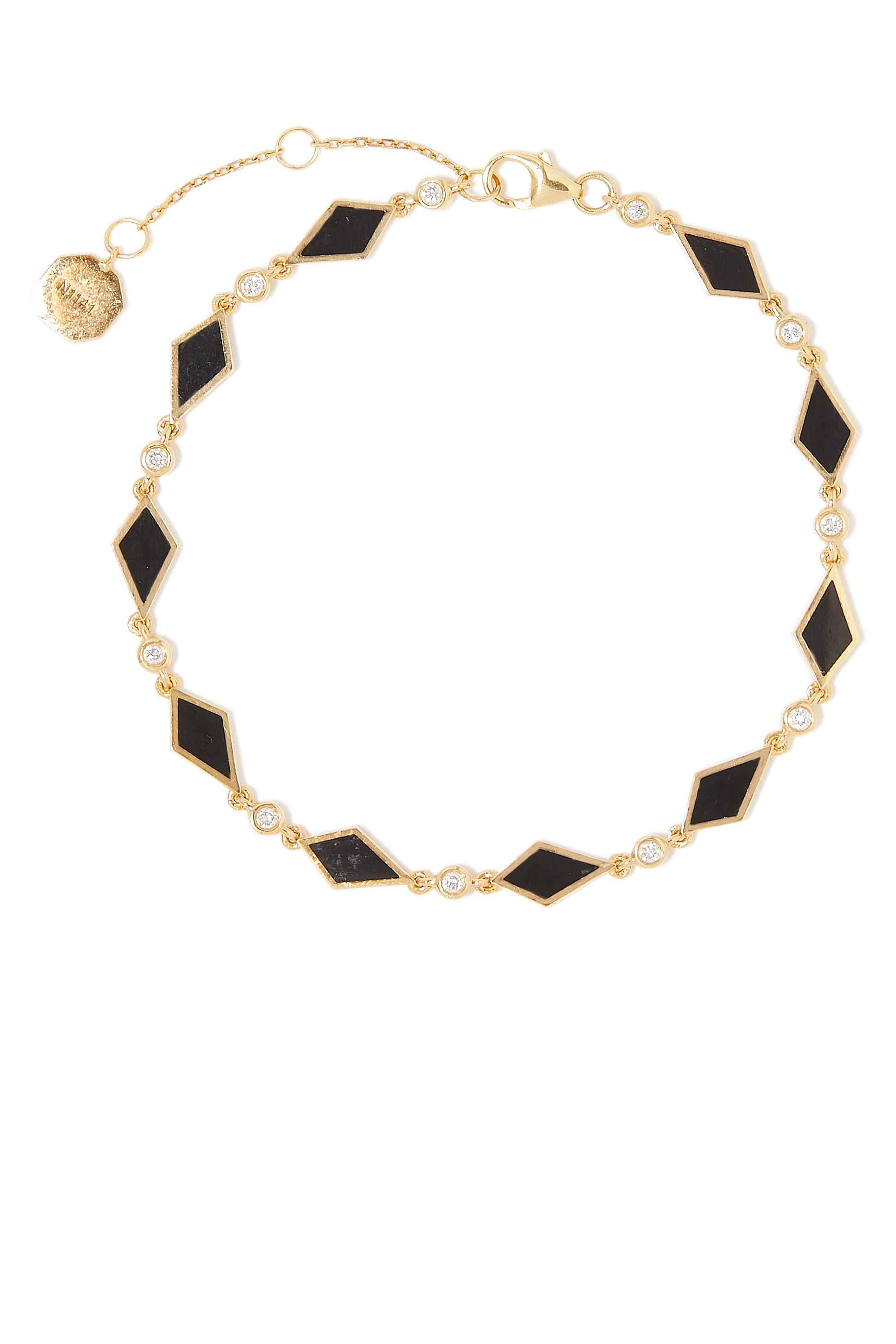 Morocco Mosaic Bracelet, 18k Yellow Gold & Diamonds