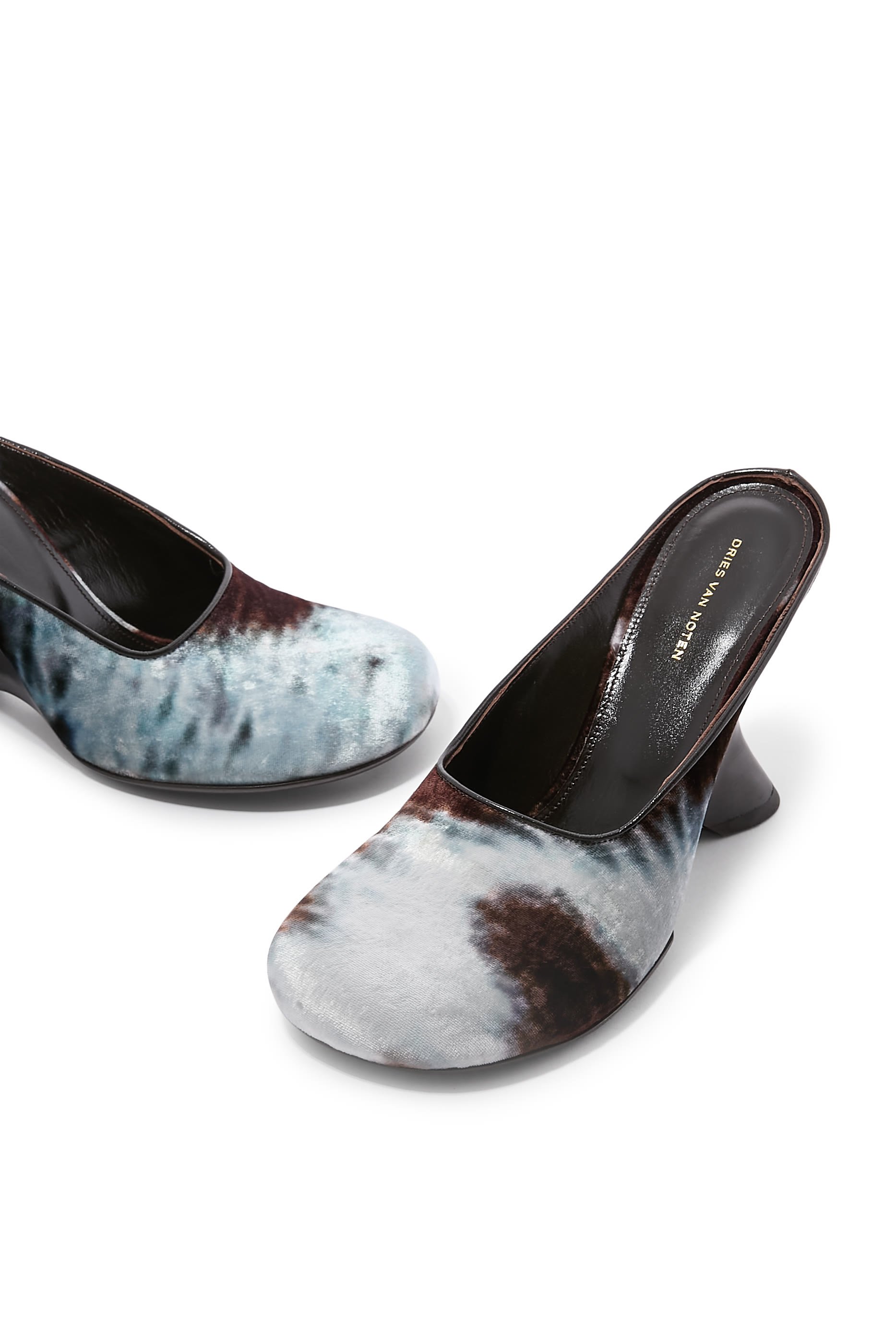 Tonal Cowhide Motif  75 Mules 