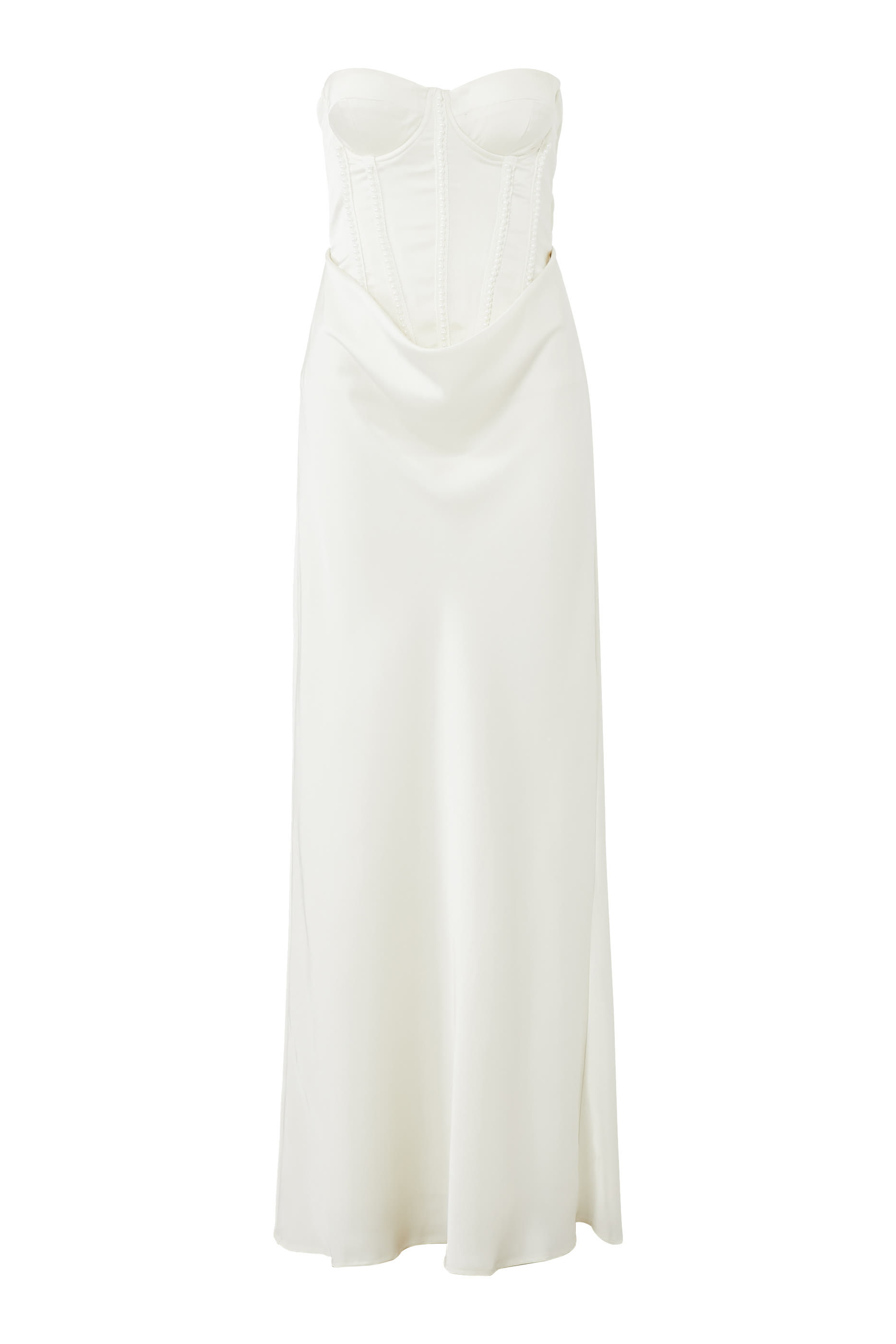 Satin Pearl Corset Dress