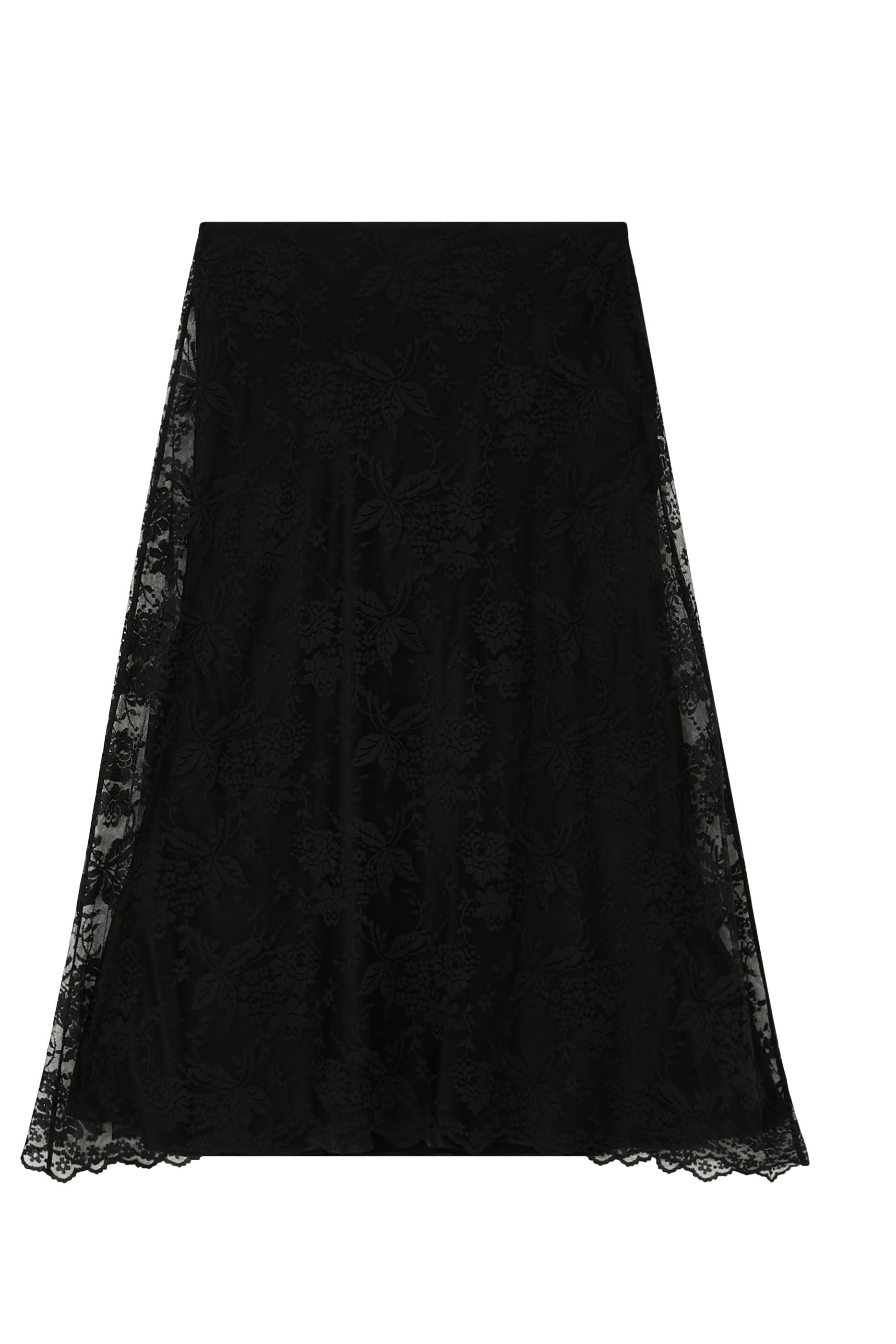 Satin and Lace Bias Skirt