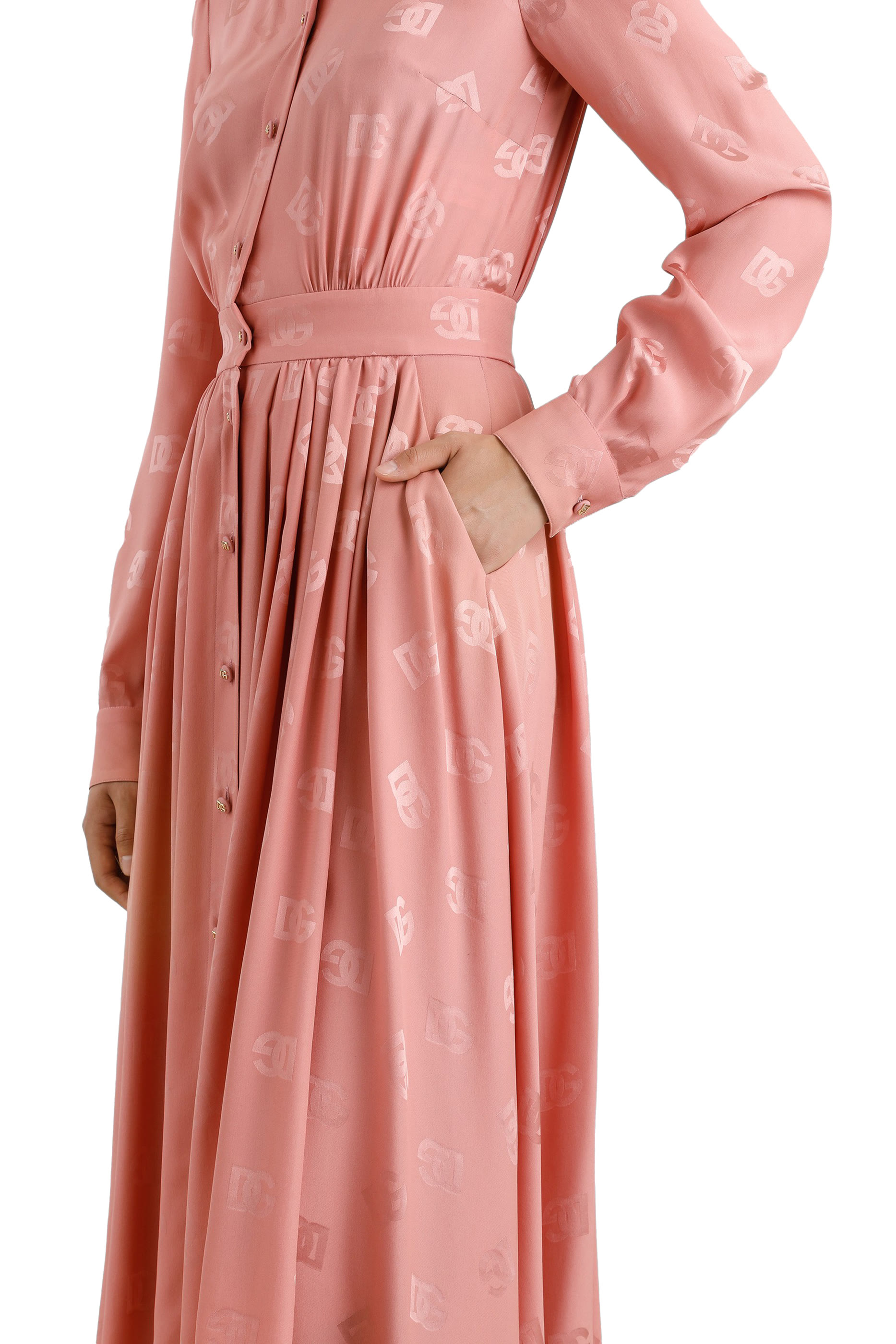 Monogram-Jacquard Midi Dress