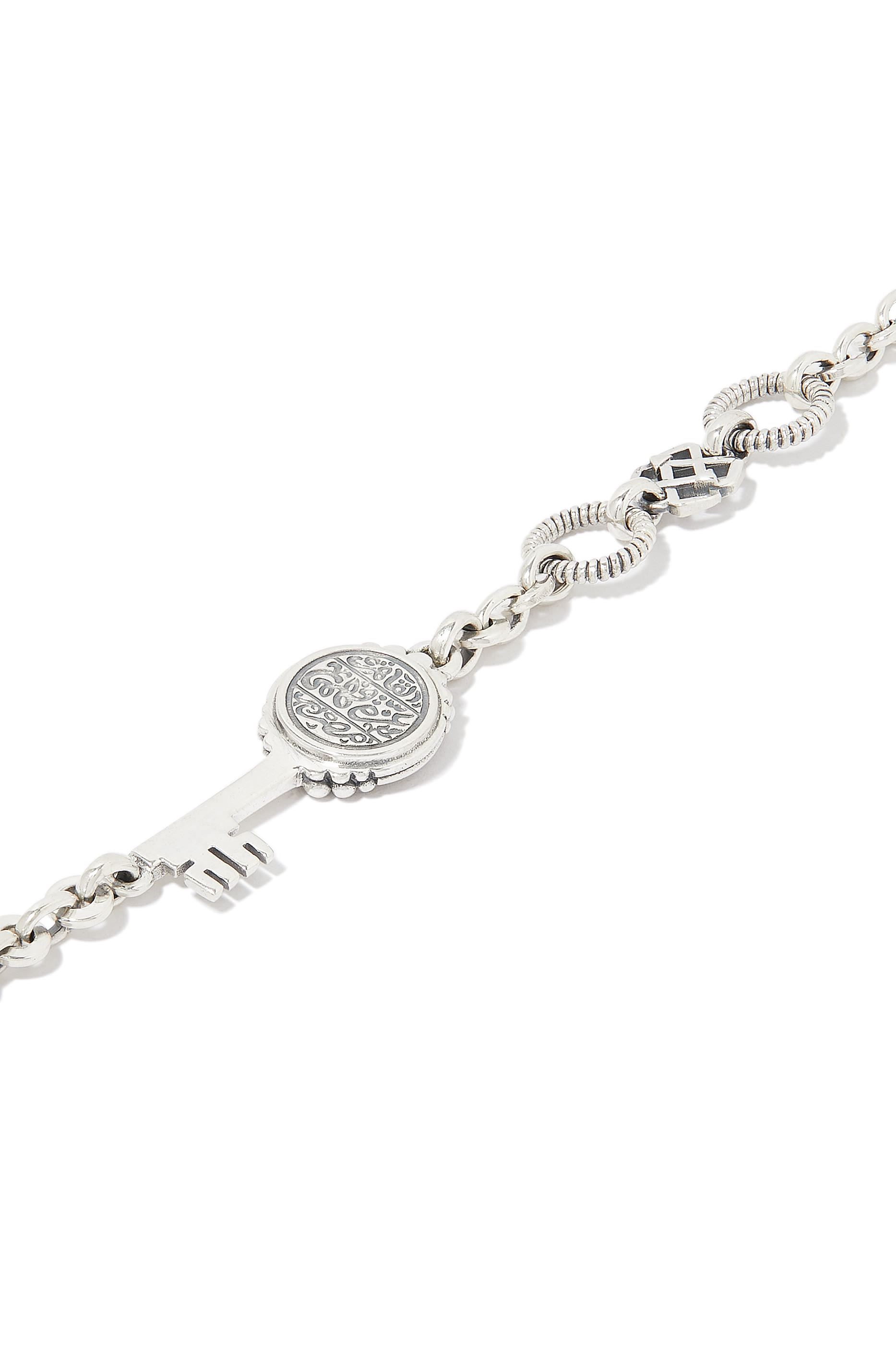 Multi-Wear Eye Necklace, Silver, 18k Gold & Garnet