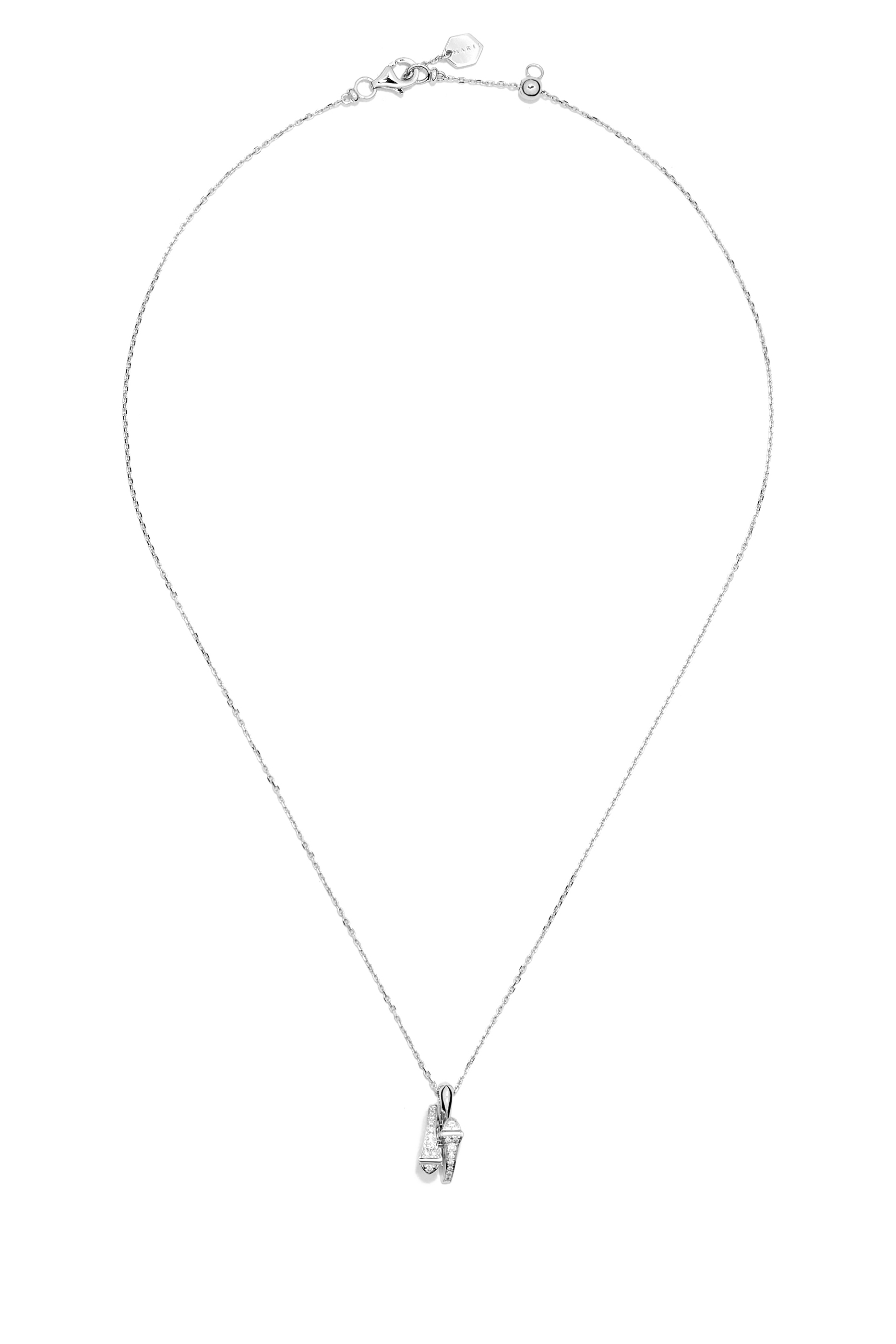 Cleo Huggie Pendant, 18k White Gold with Full Diamonds