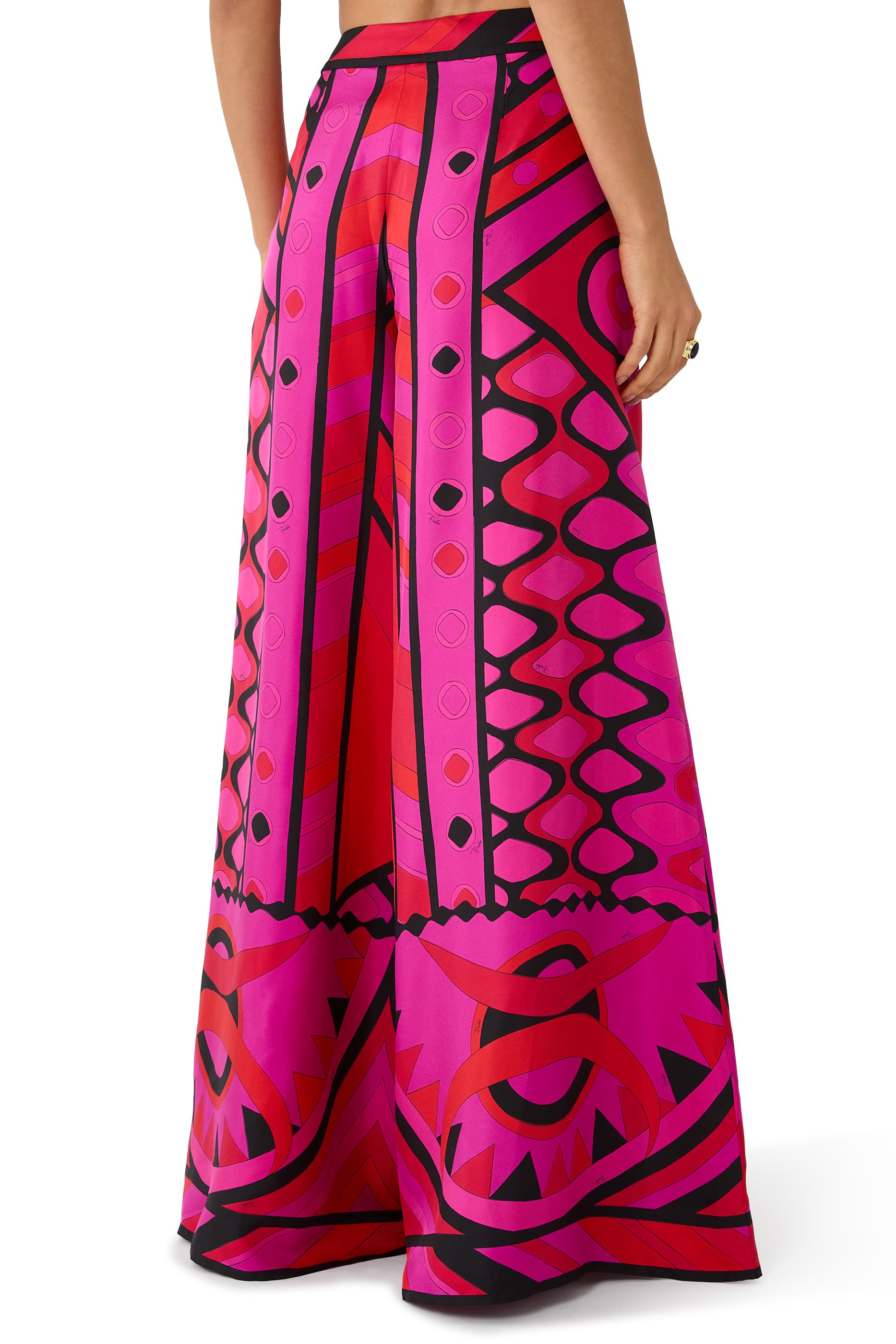 Printed Wide-Leg Pants