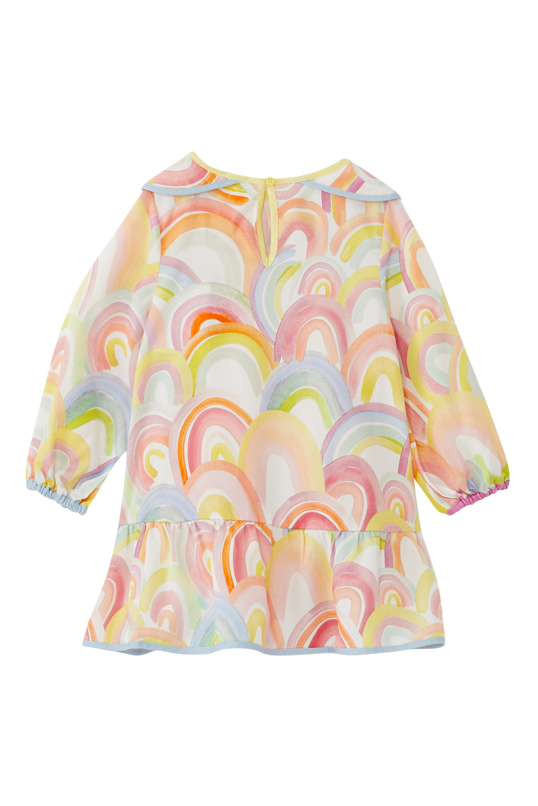 Kids Rainbow Printed Dress with Bloomers