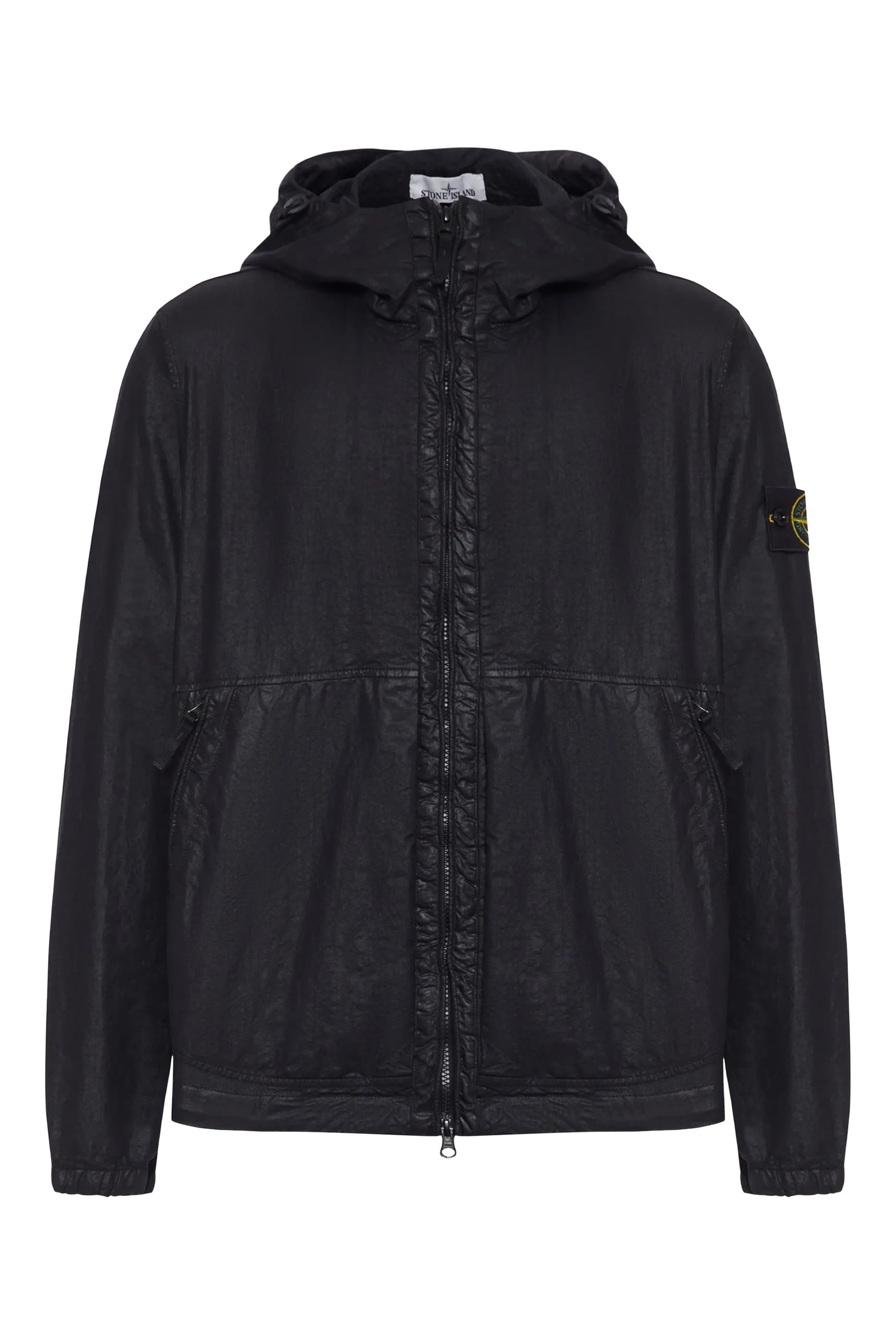 Organic-Look Nylon Panama Hooded Jacket