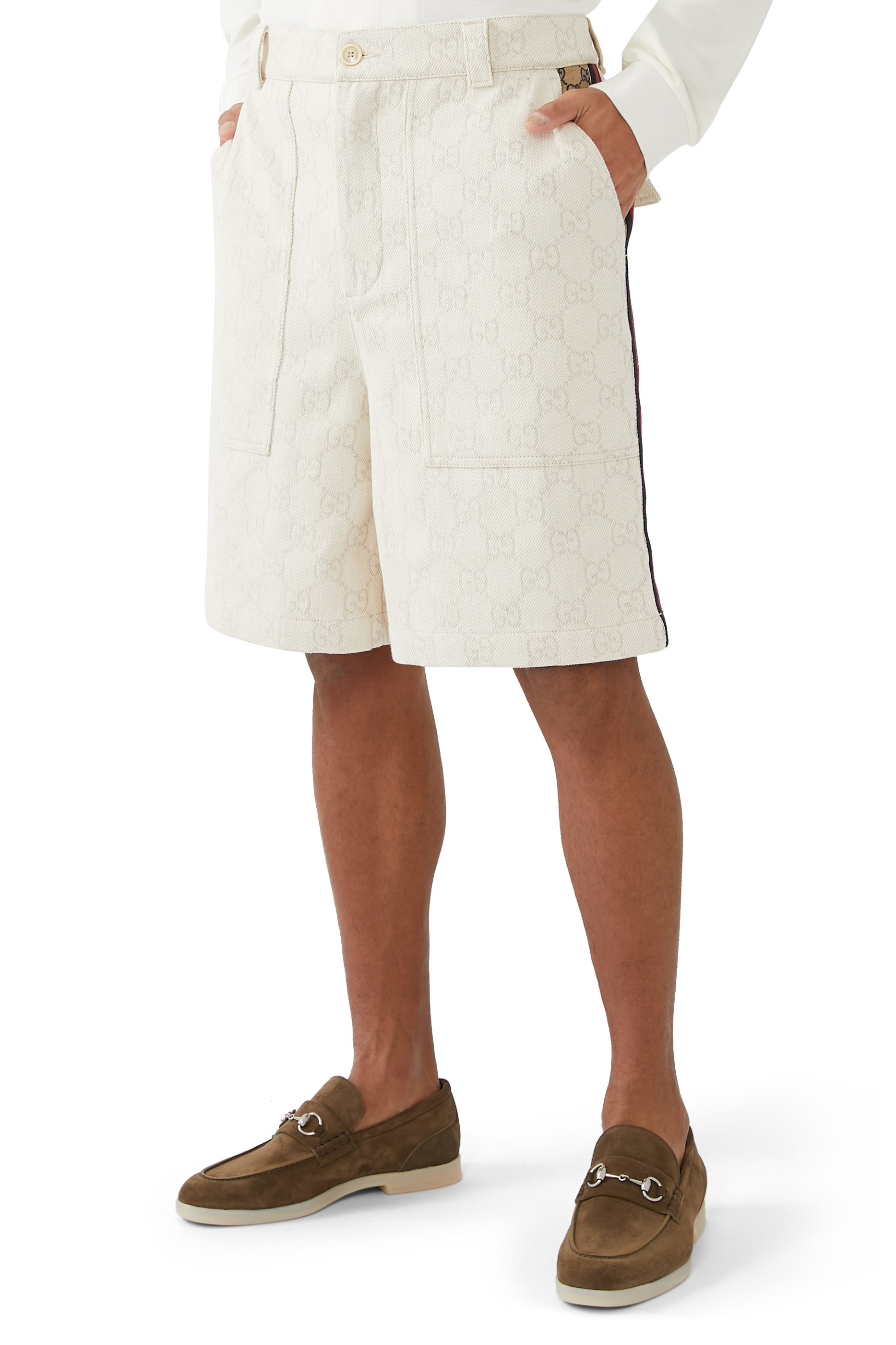 GG Cotton Jacquard Bermuda Shorts