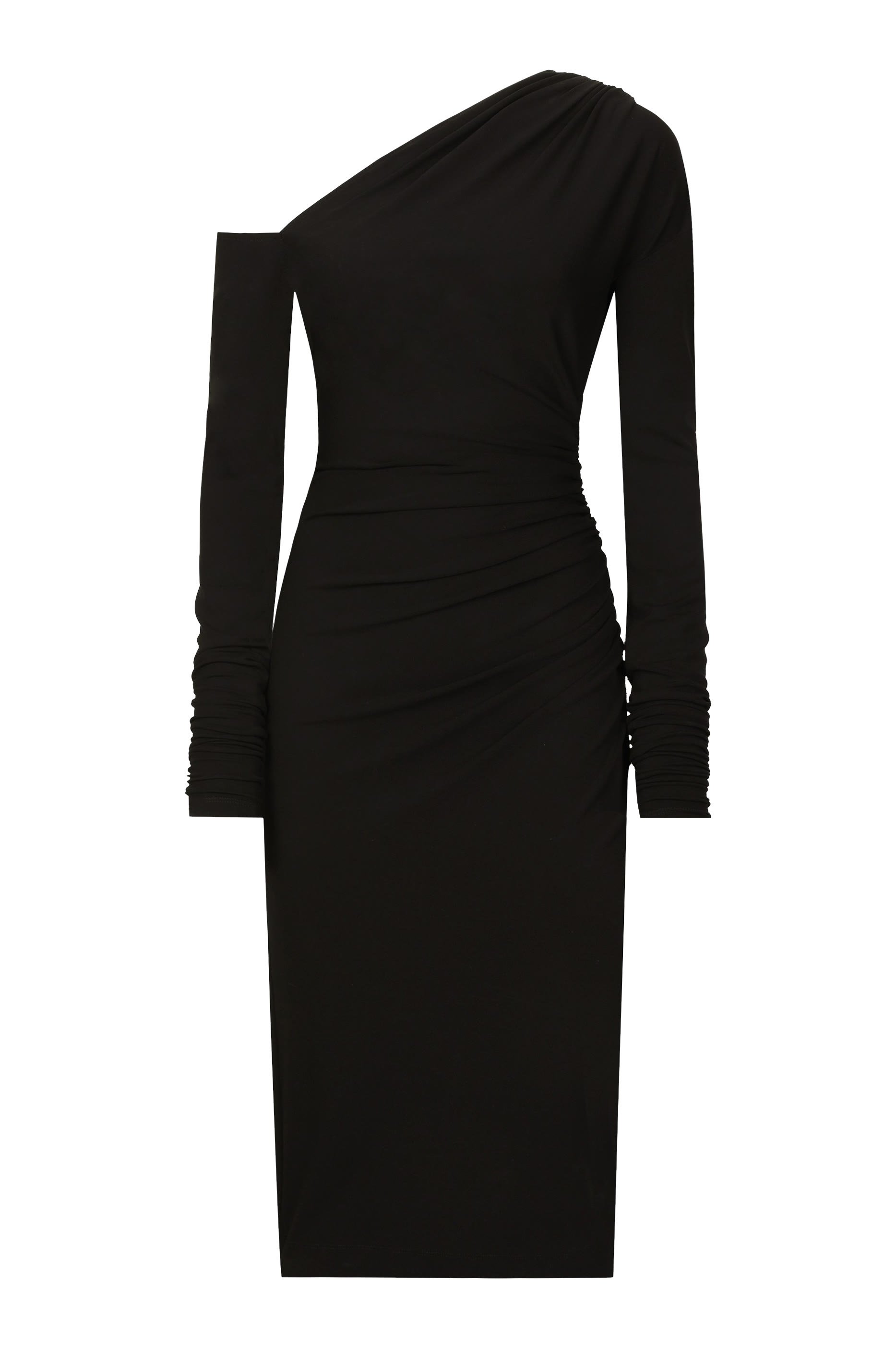 One-Shoulder Calf-Length Dress