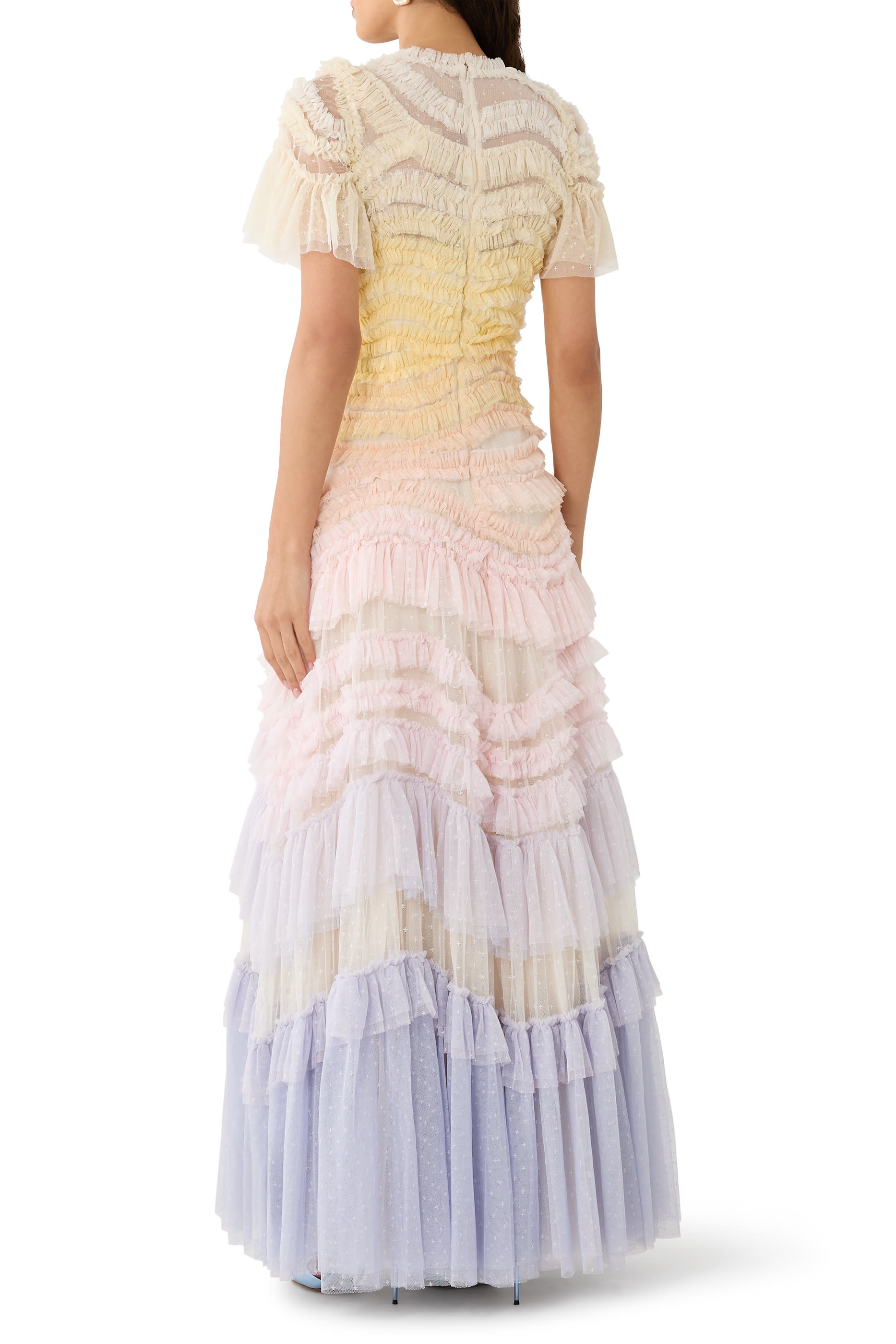 Wild Rose Ombre Short Sleeve Gown