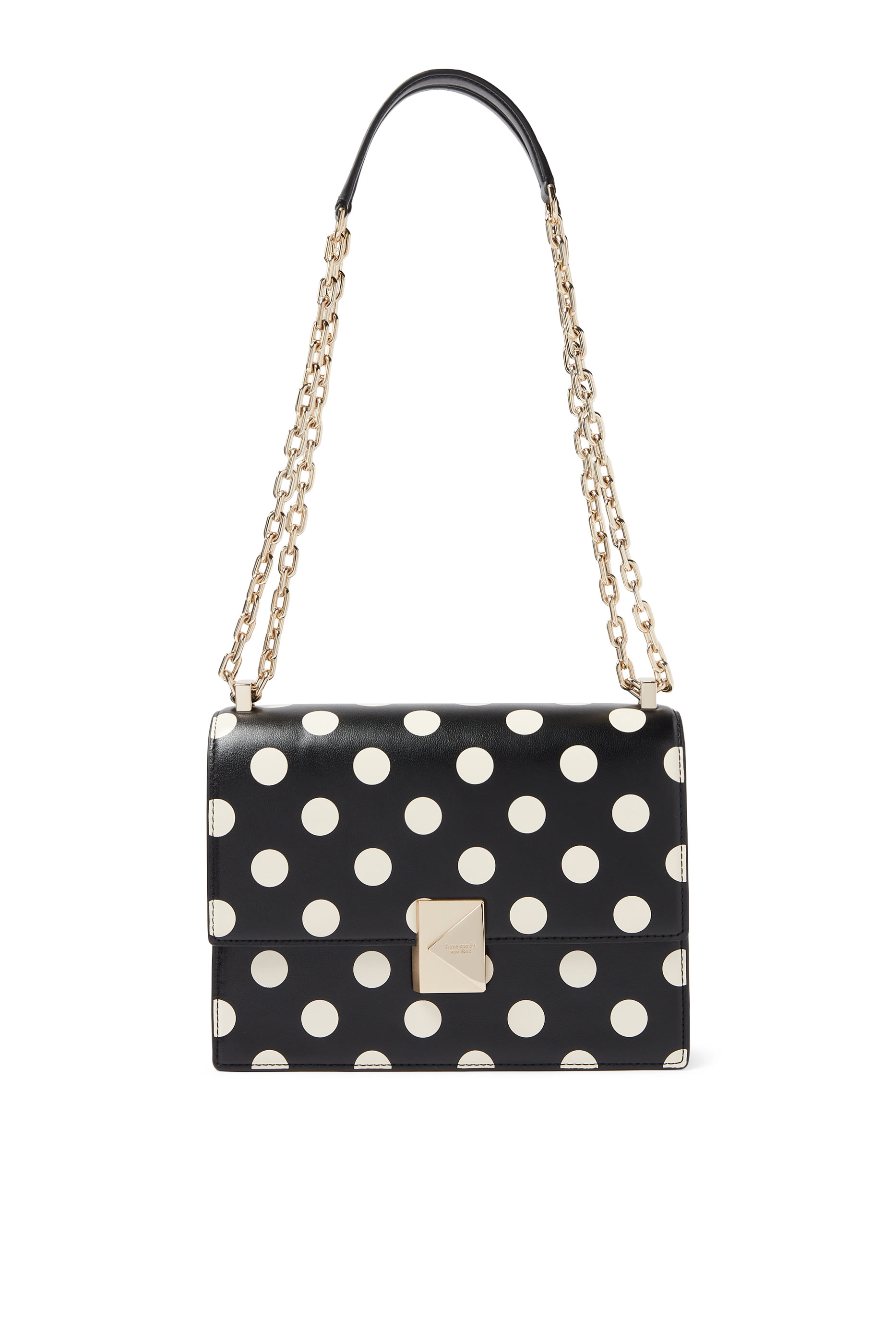 Deco Polka Dot Chain Shoulder Bag