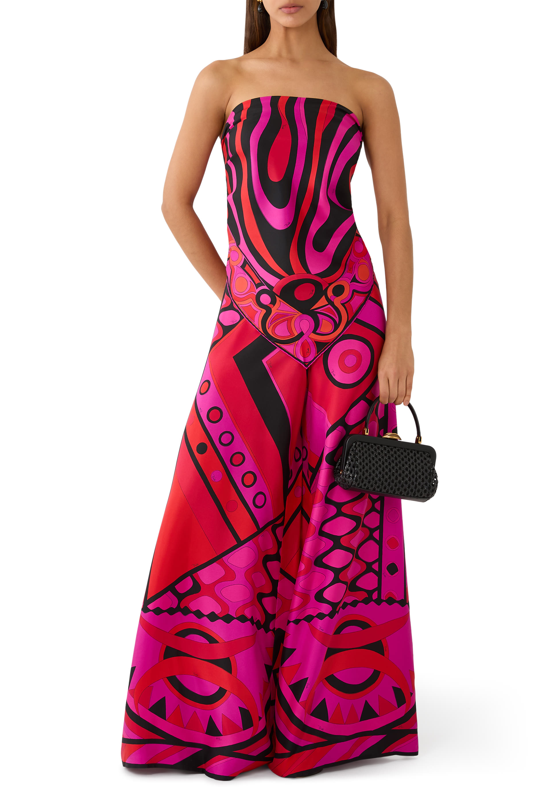 Printed Wide-Leg Pants