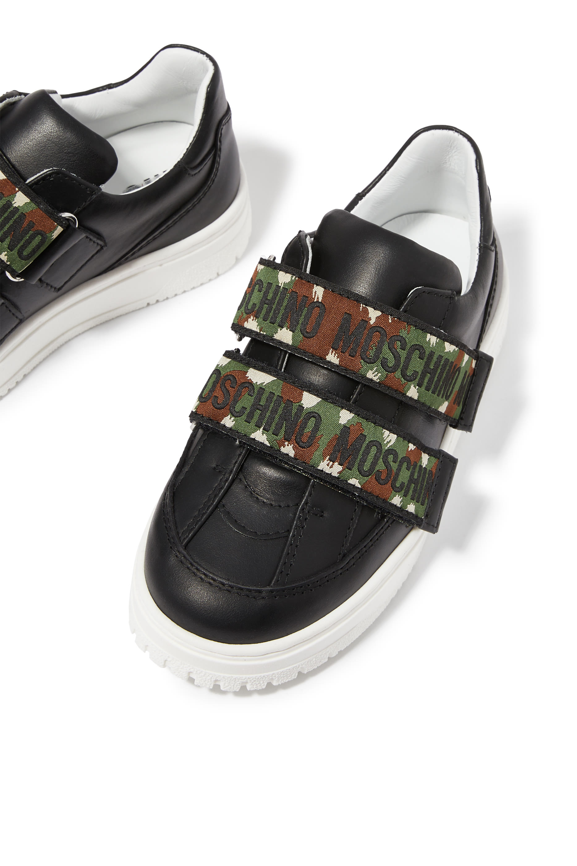 Kids Leather Low Top Sneakers