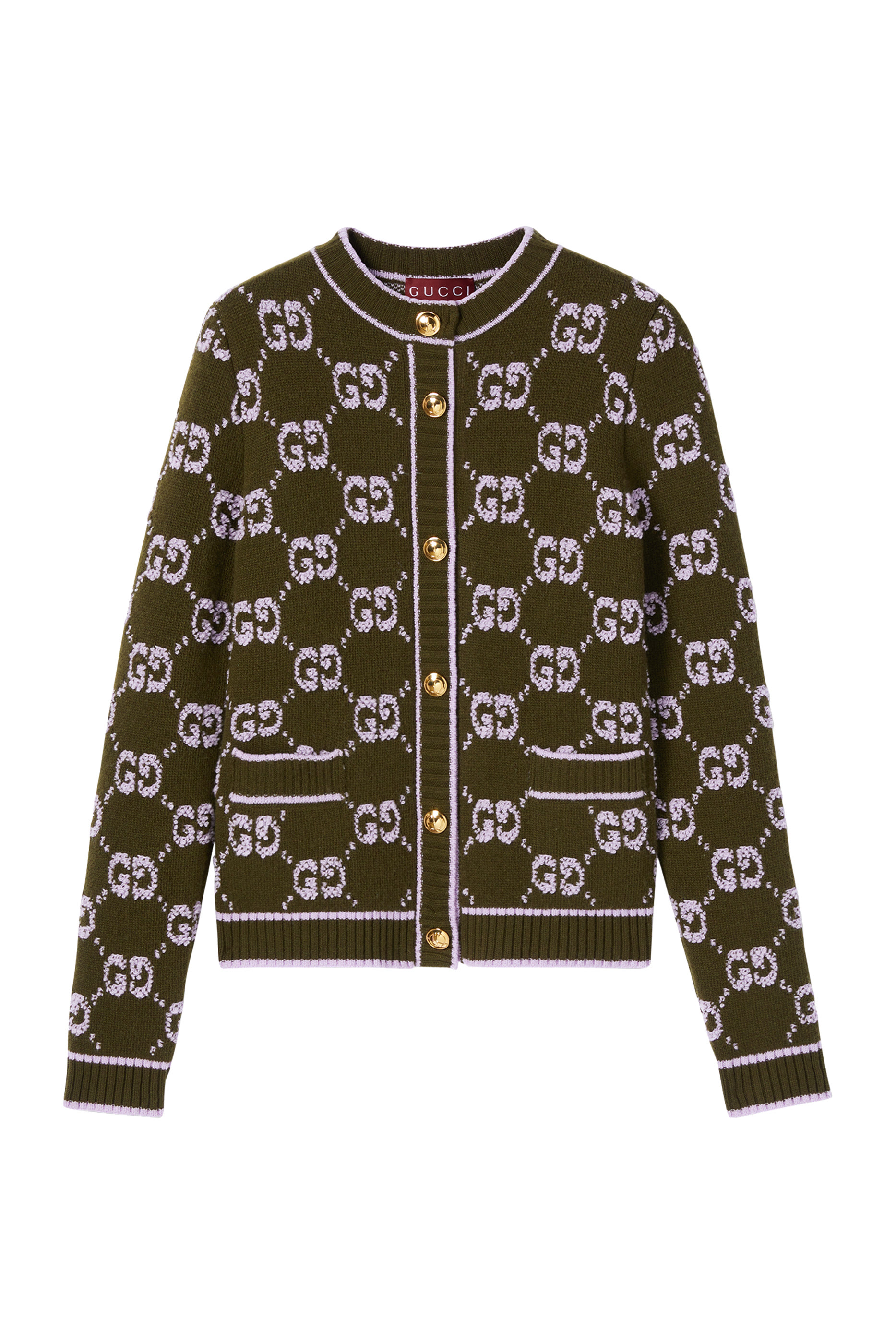  GG Wool Boucl&eacute; Jacquard Cardigan