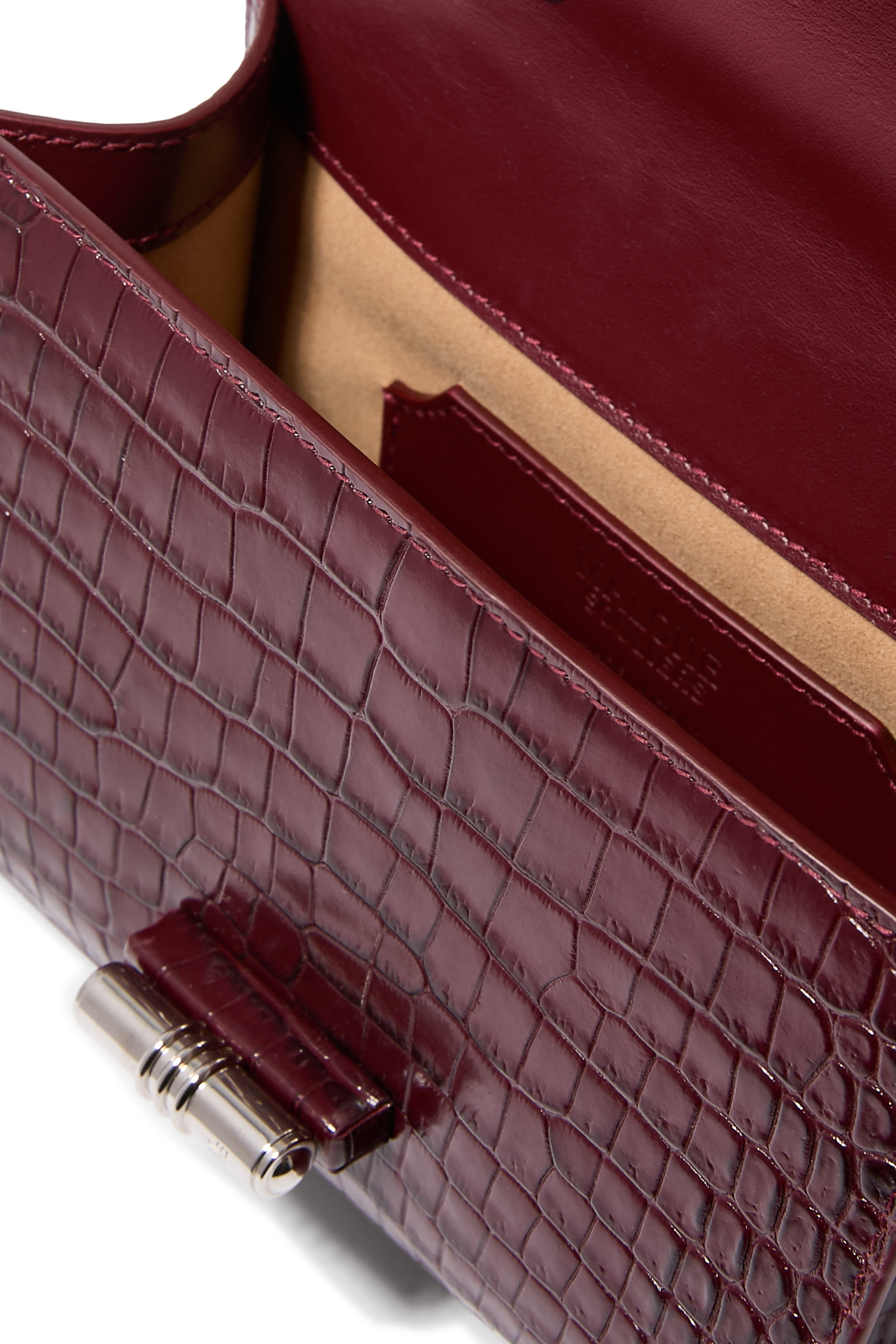 May Embossed Leather Small Handbag