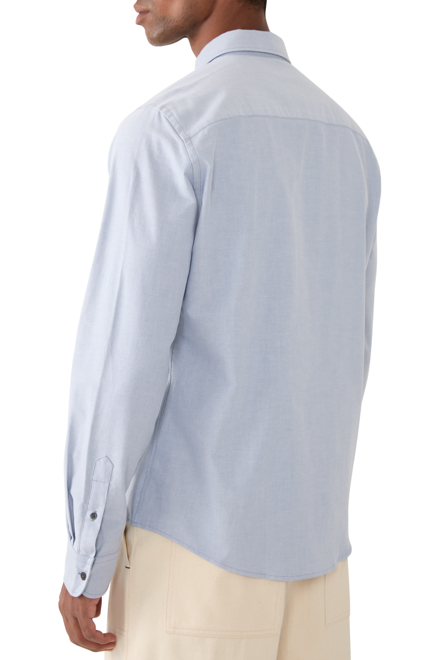 Cotton Cropped Oversized Shirt