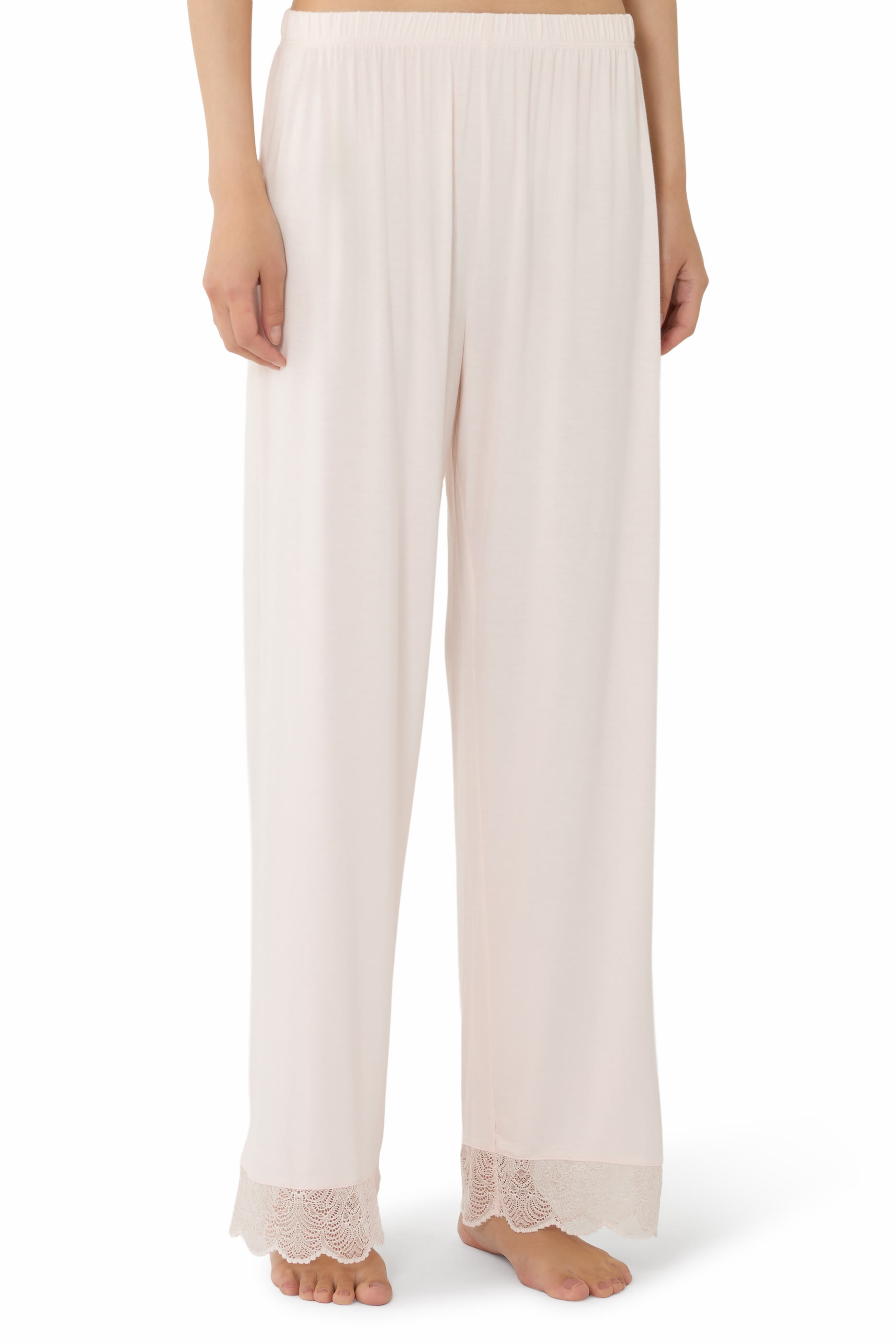  Jersey Lace Detail Pyjama Set