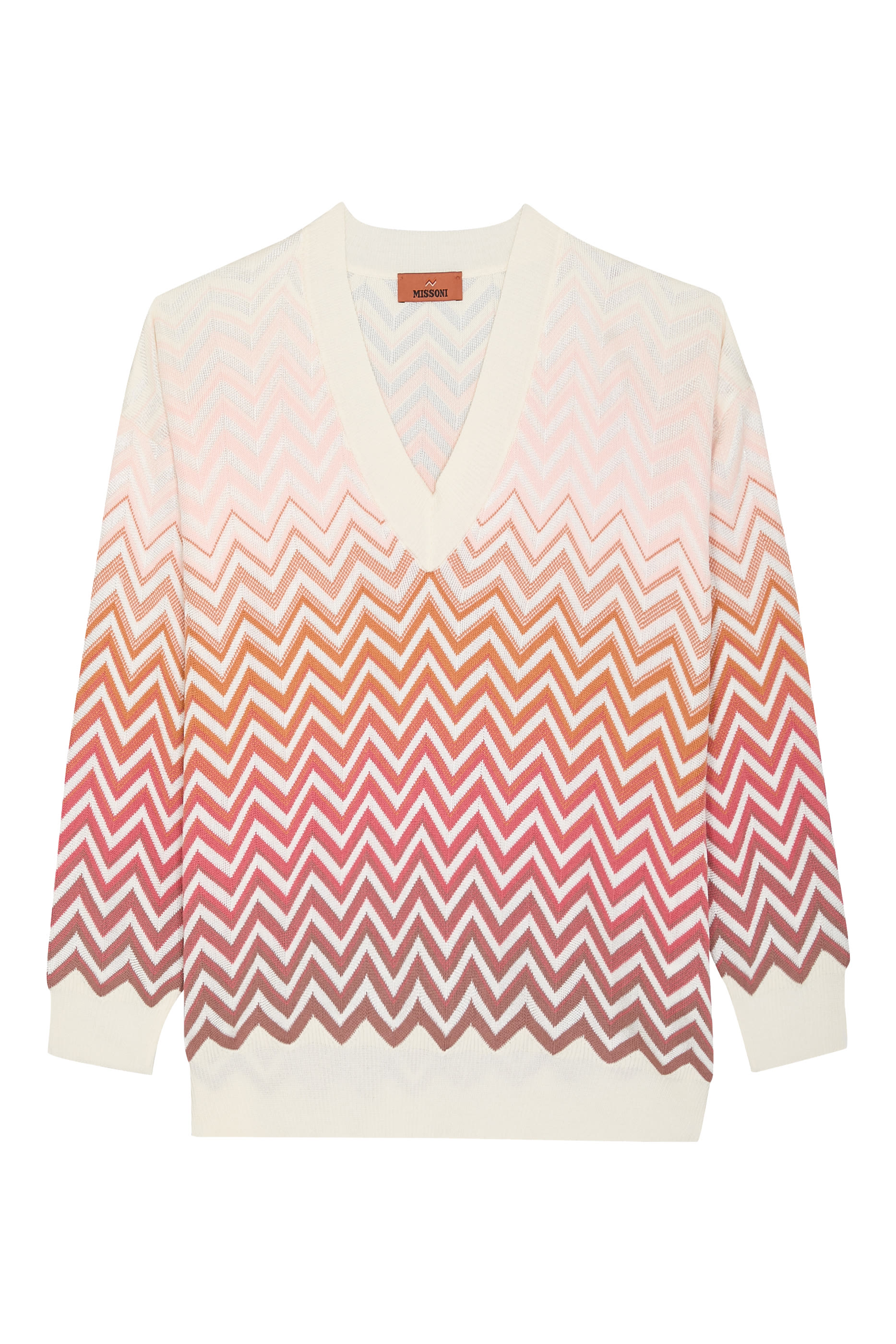 Oversized D&eacute;grad&eacute; Chevron Sweater