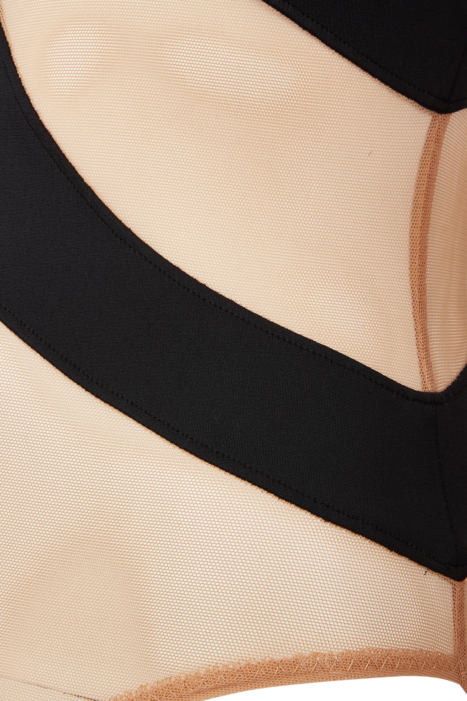 Snake Mesh One-shoulder Swimsuit