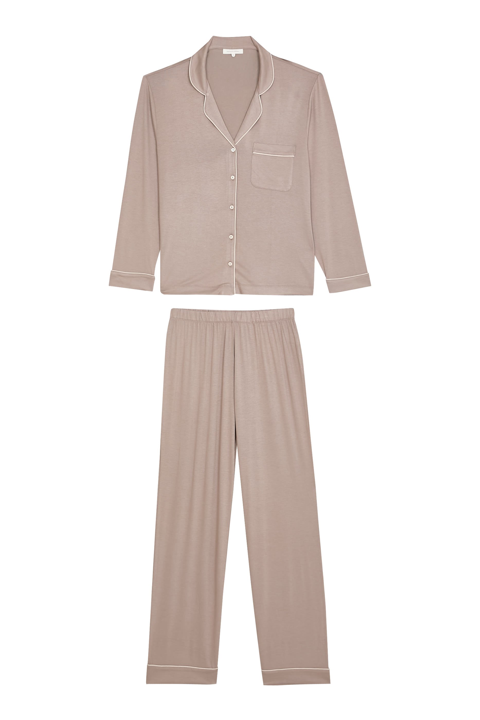 Jersey Classic Piped Pajama Set