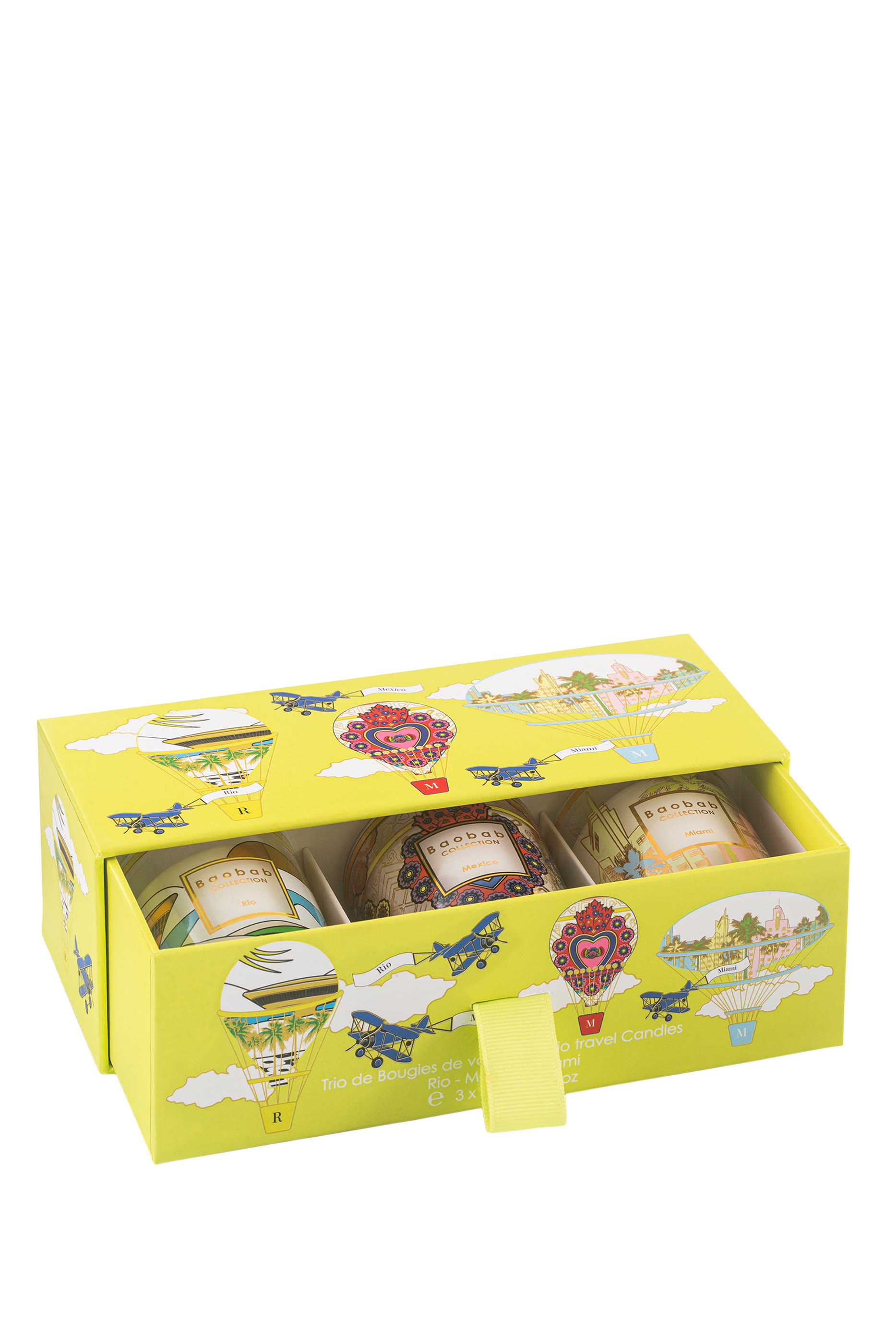 Trio Travel Candles My First Baobab Trio Rio-Mexico-Miami