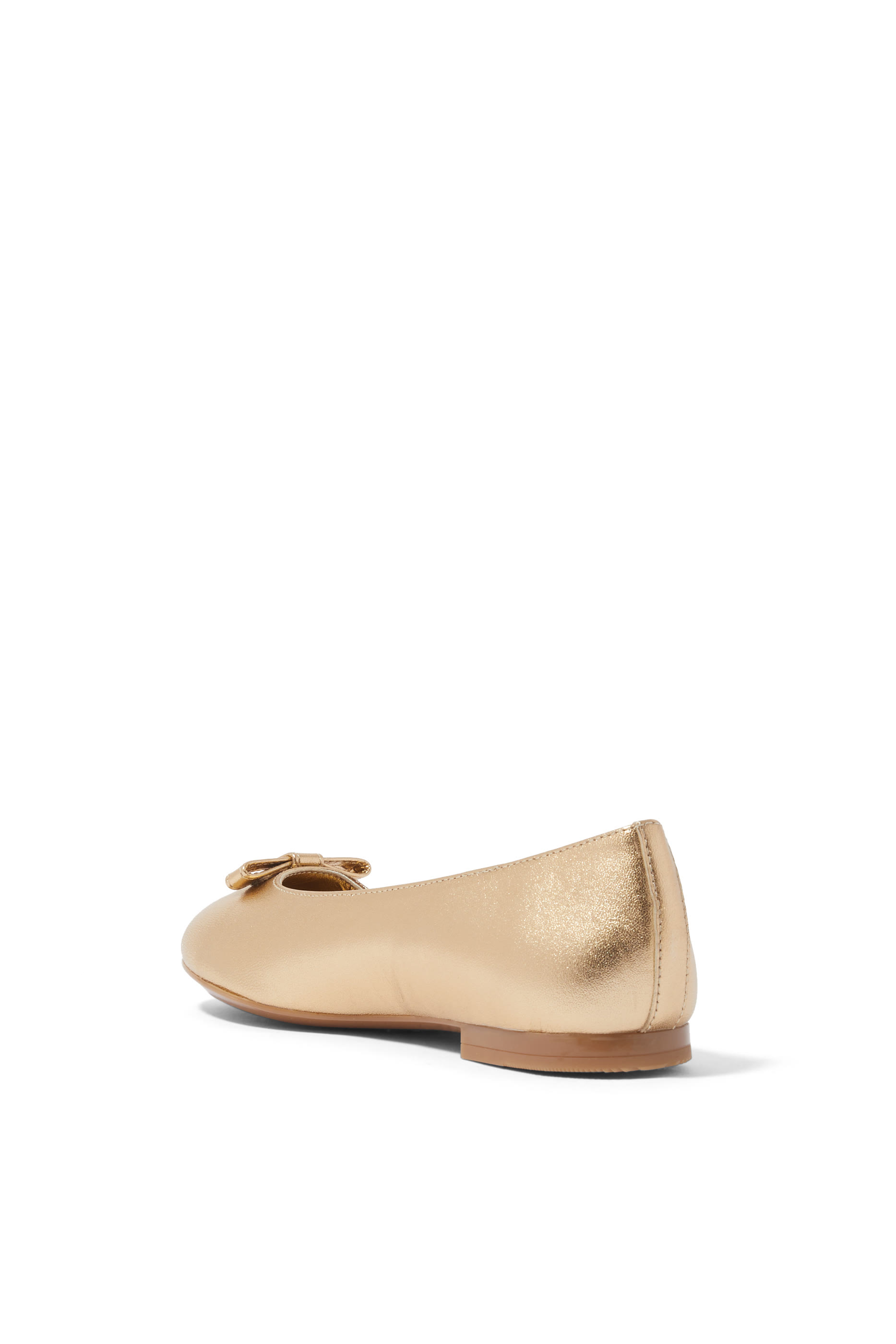 Kids DG Bow Leather Ballet Flats