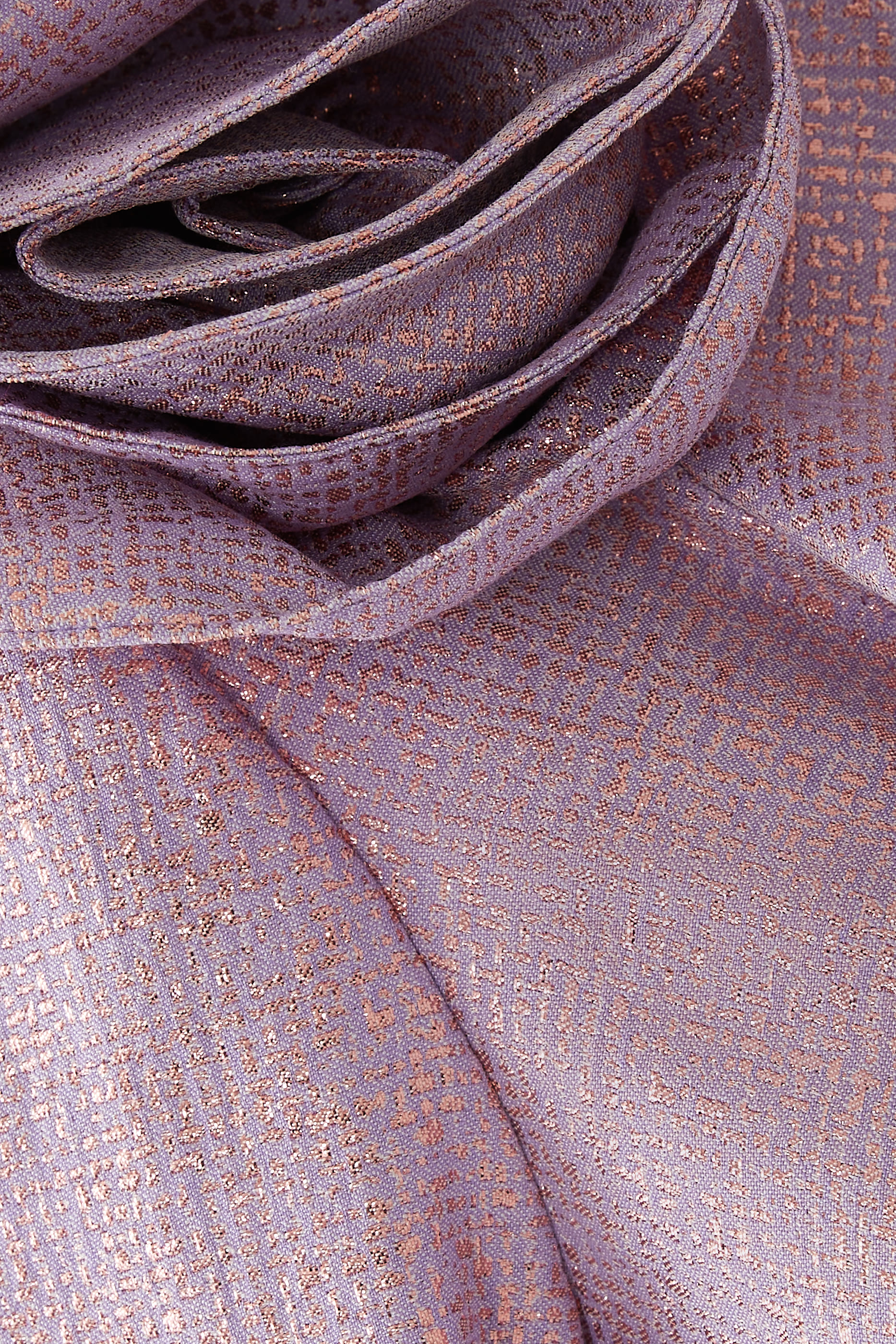 Metallic Jacquard Speckle Pattern Flower Gown