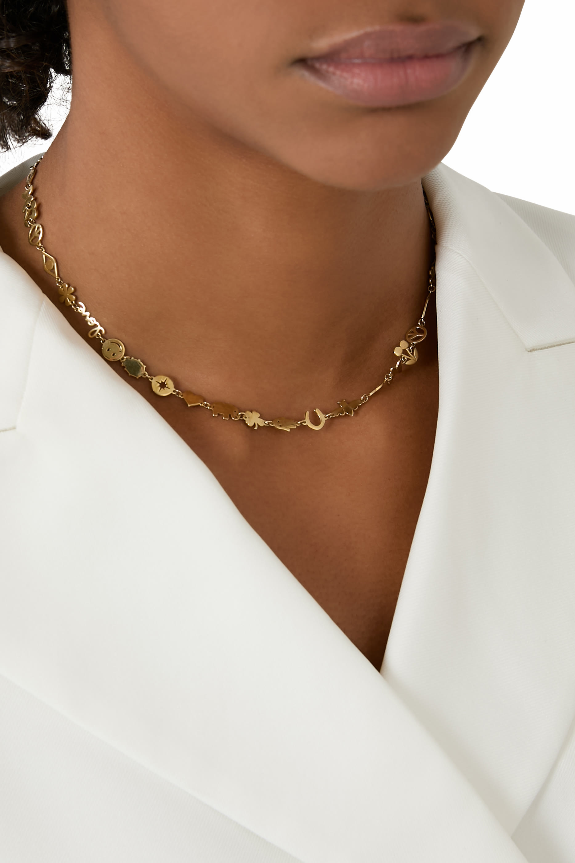 Pure Gold Small Multi-Icon Necklace, 14K Yellow Gold