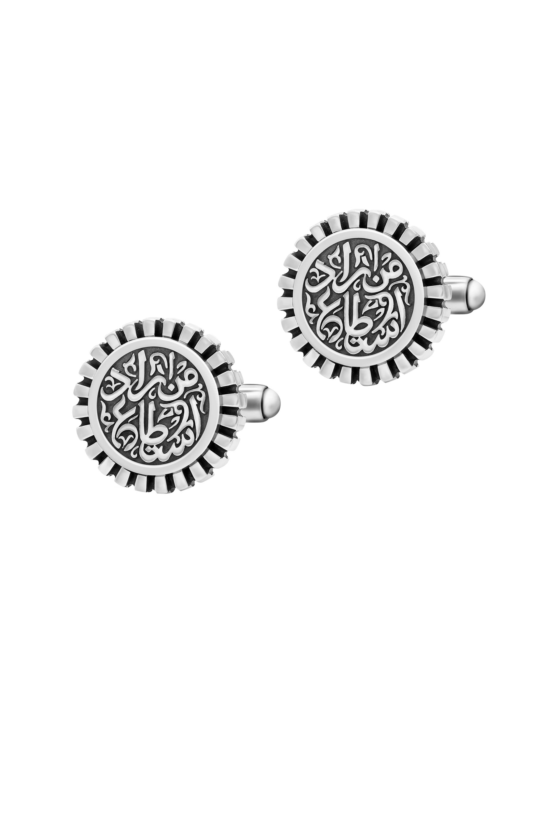 Power Cufflinks, Sterling Silver