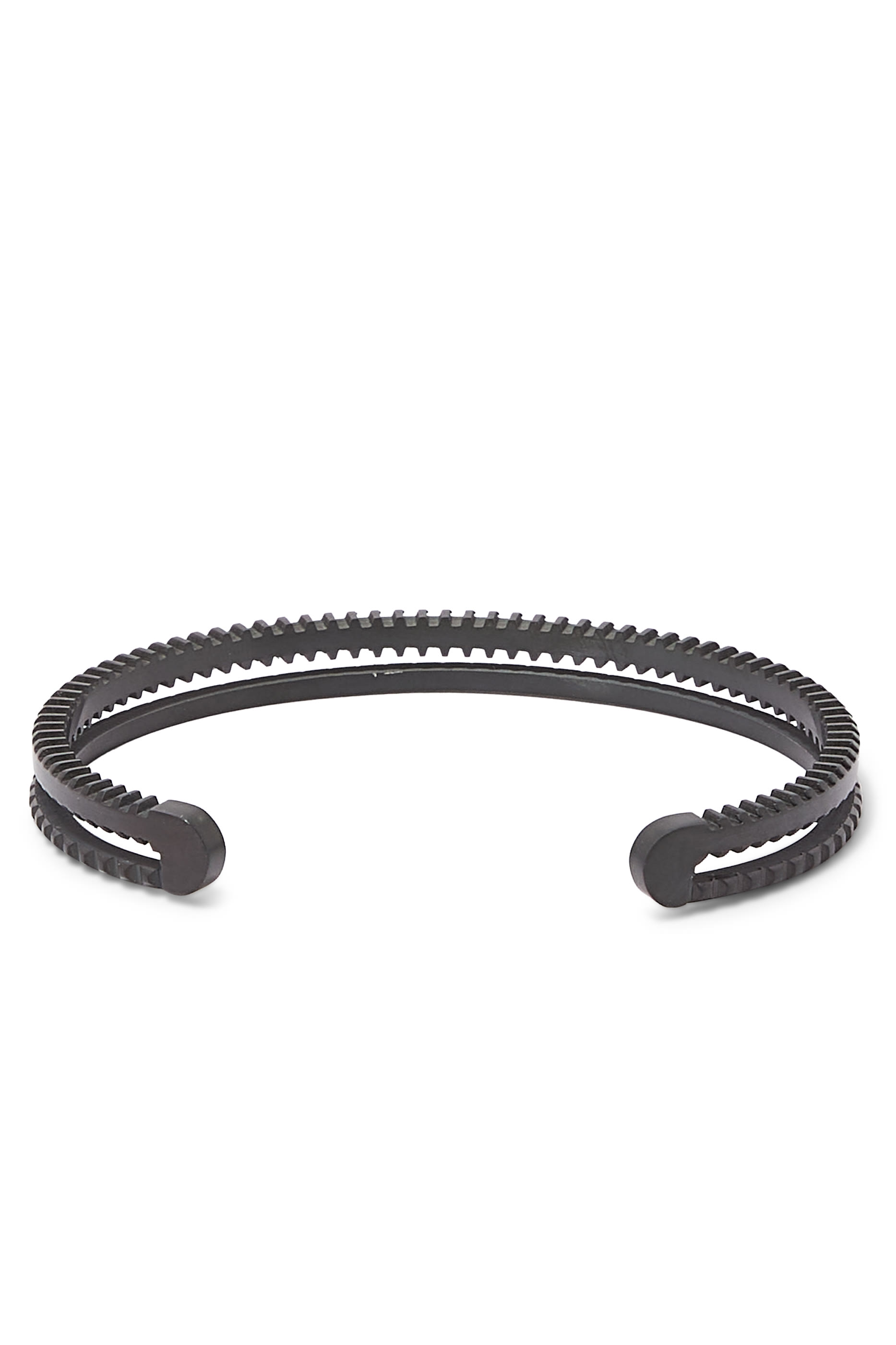 Black IP Plated Stainless Steel Elements Bangle