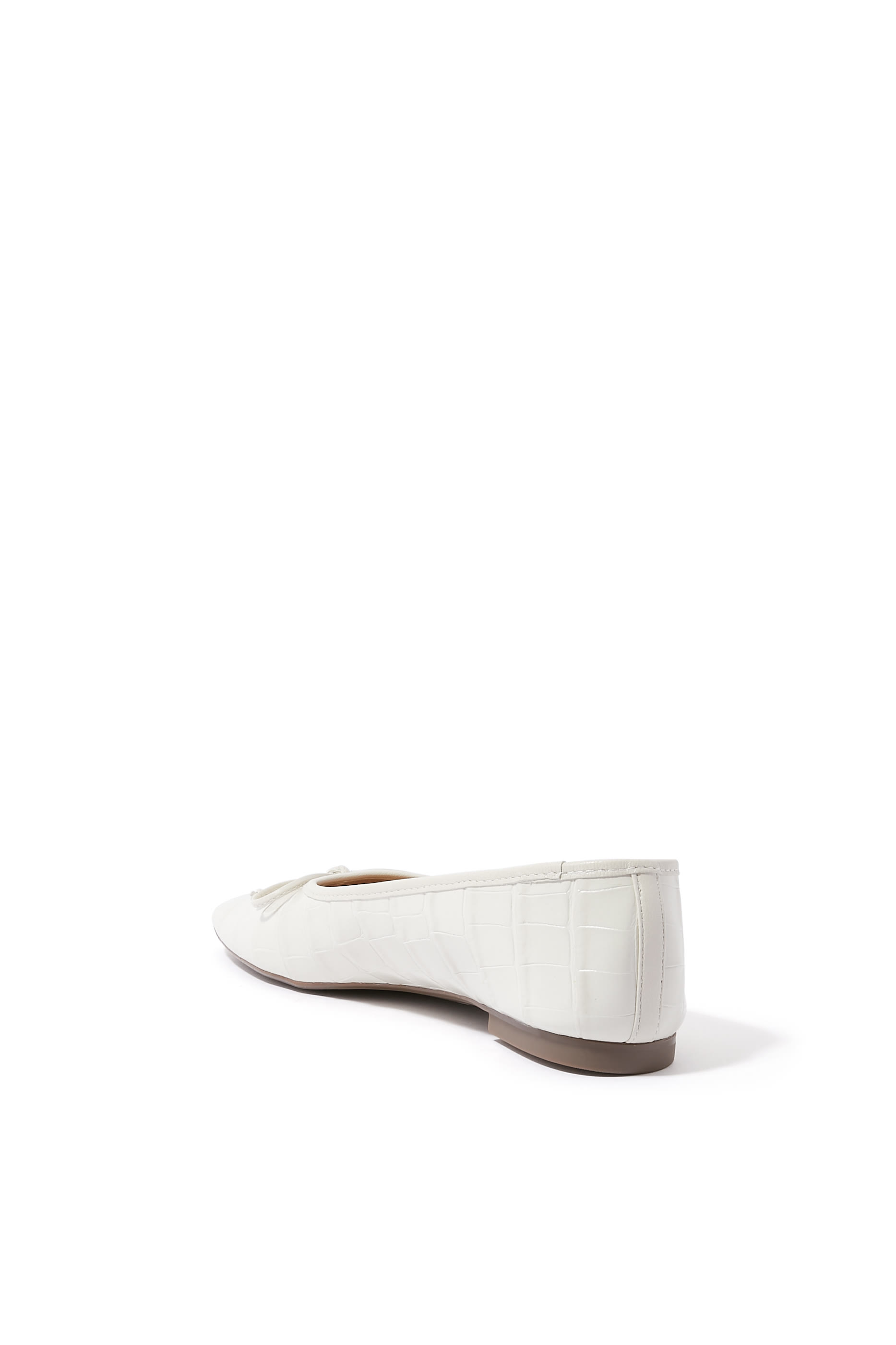 Croc Embossed Ballerina Flats
