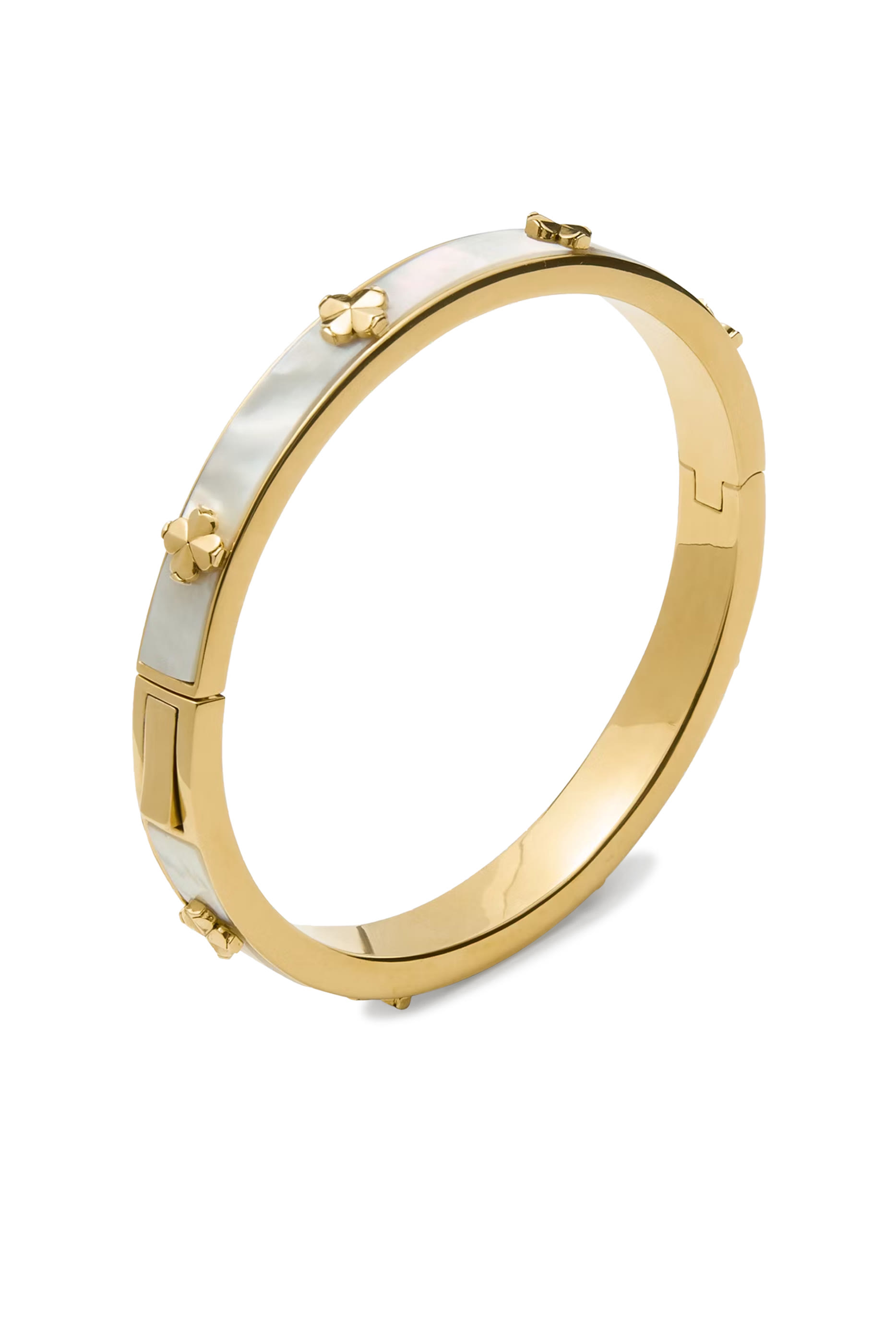 Spade Flower Hinge Bangle 