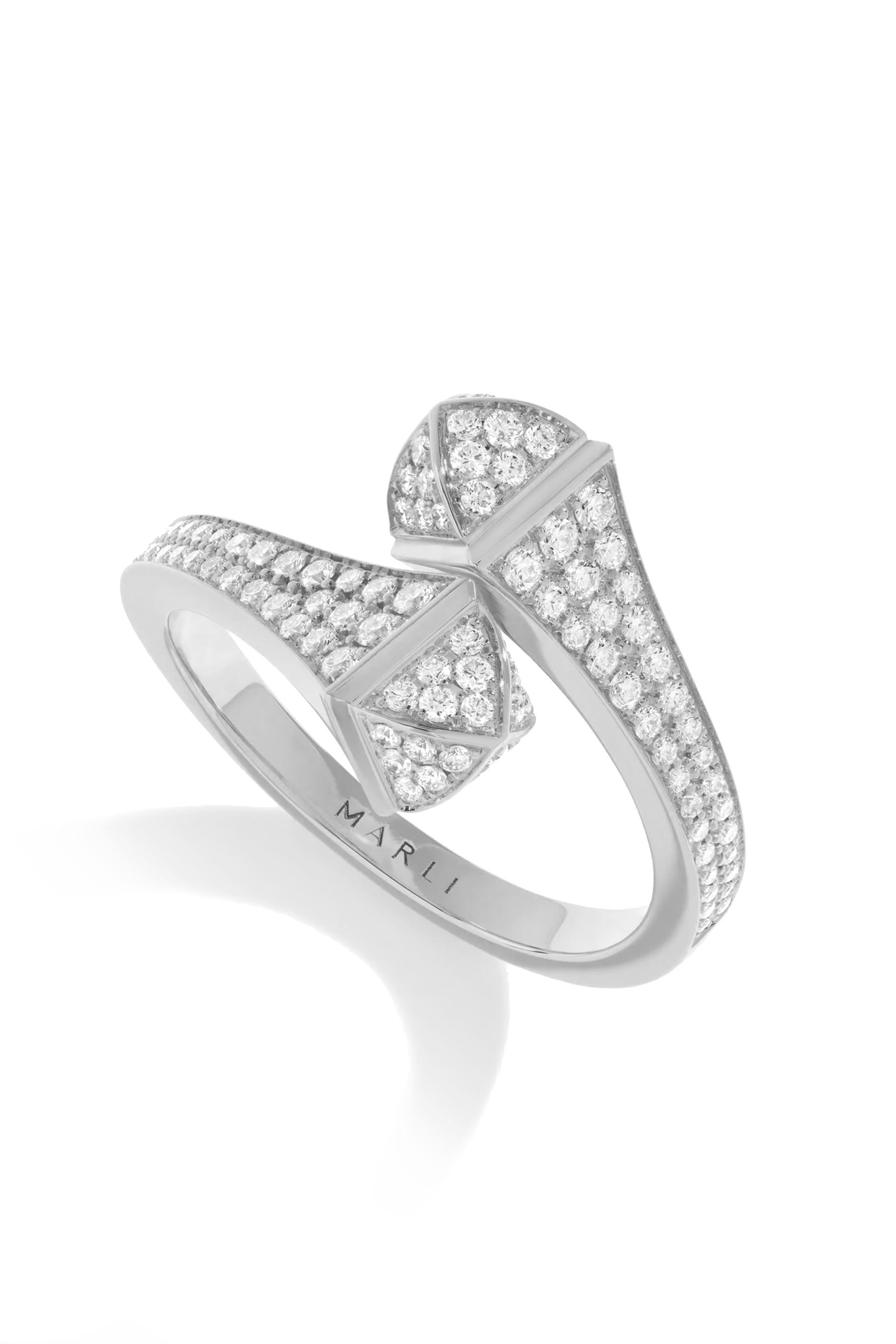 Cleo Ring, 18k White Gold & Full Diamond