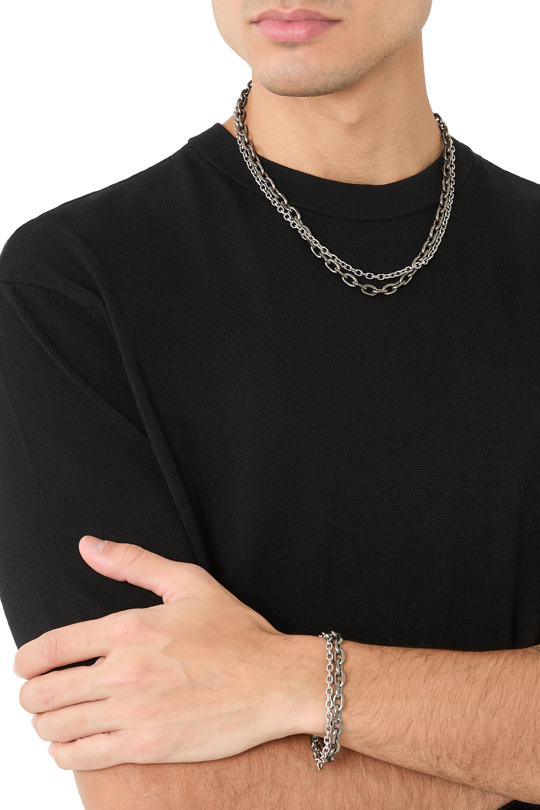 Stainless Steel Double Chain Bracelet