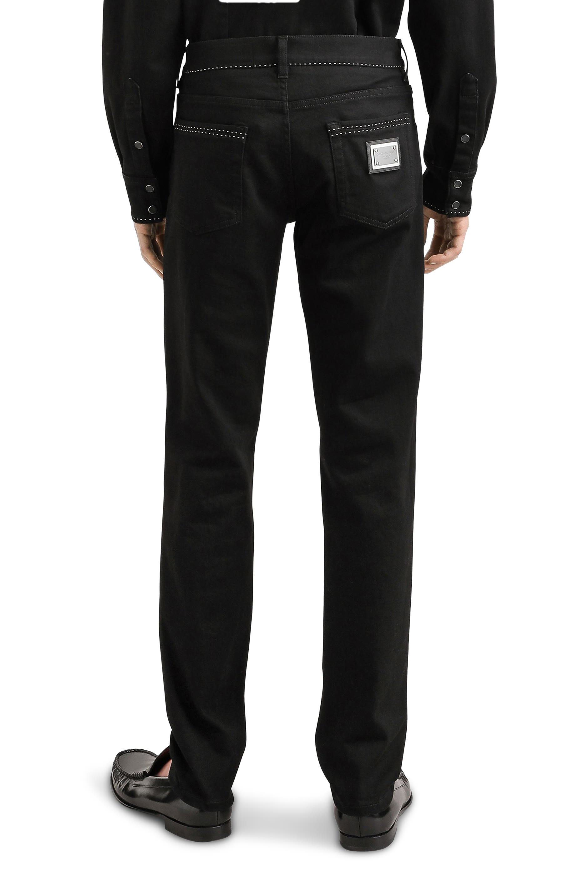 Slim-Fit Stretch Cotton Jeans