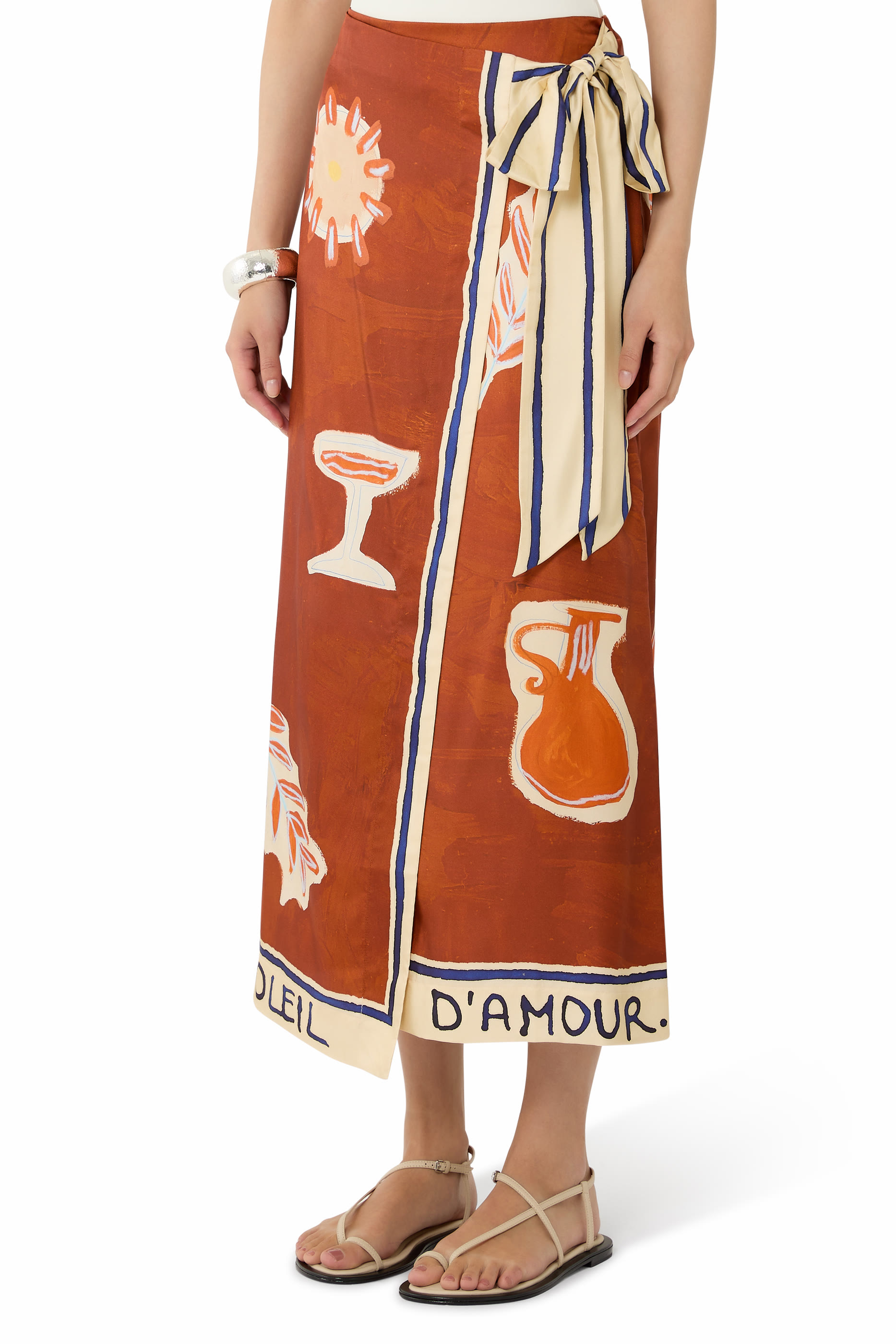 Soleil D'Amour Silk Sarong Skirt