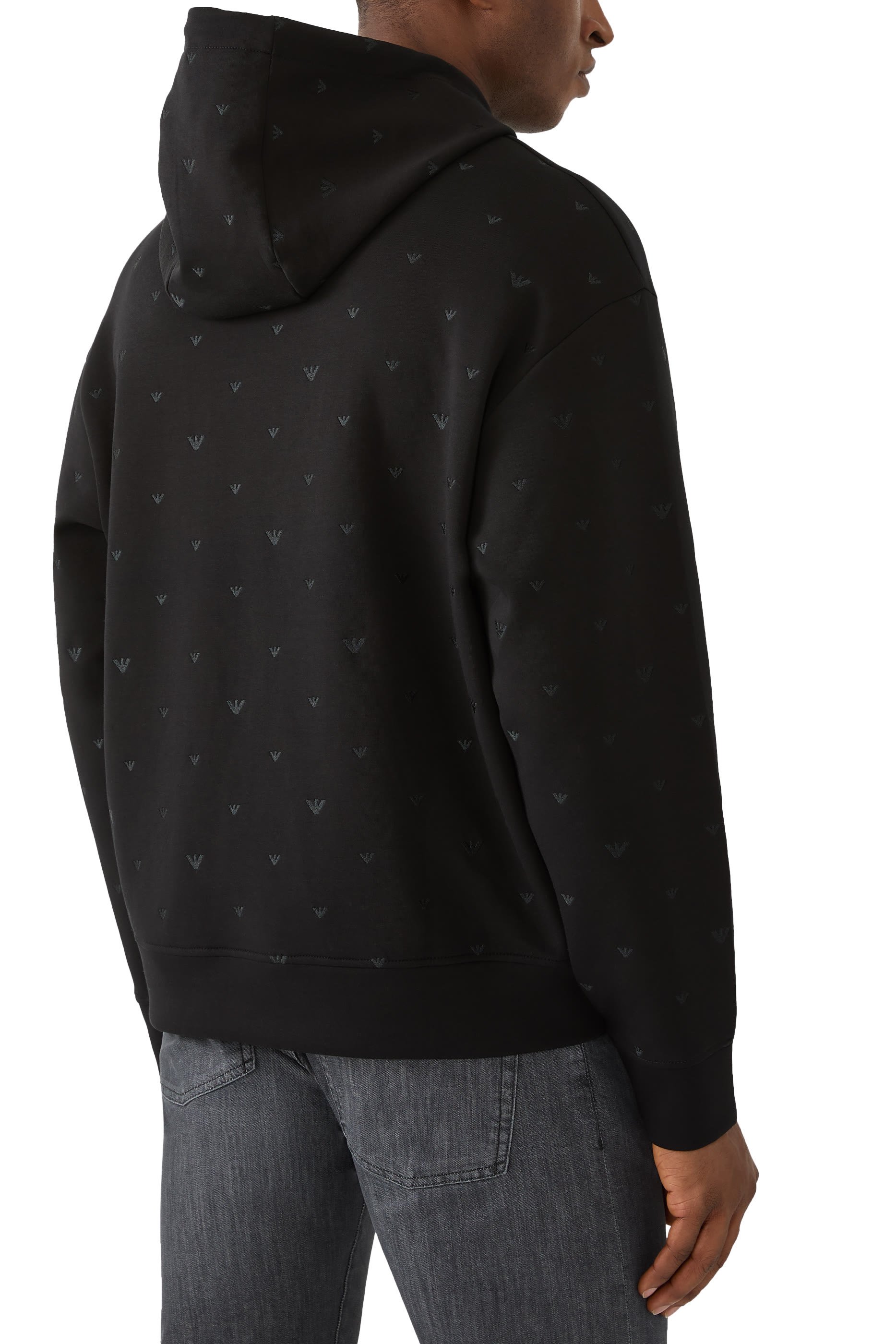 All-Over Eagle Logo Hooded Sweatshirt