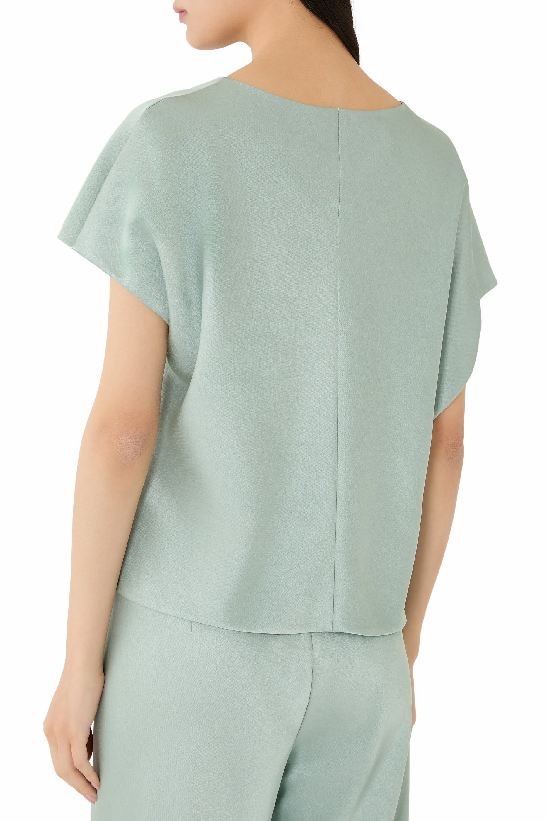  Draped Dolman Sleeve Blouse