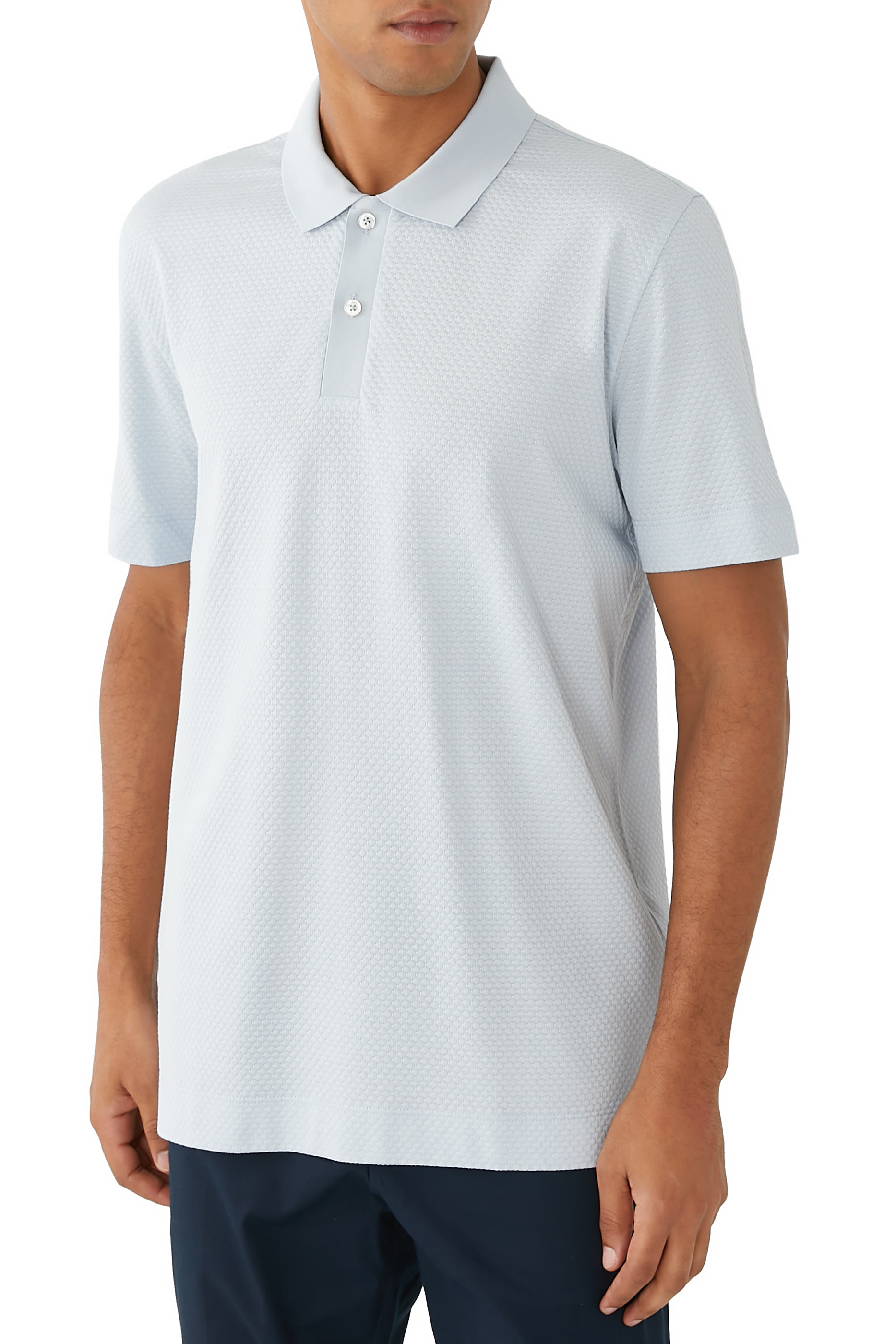 Polo Shirt with Bubble Structure