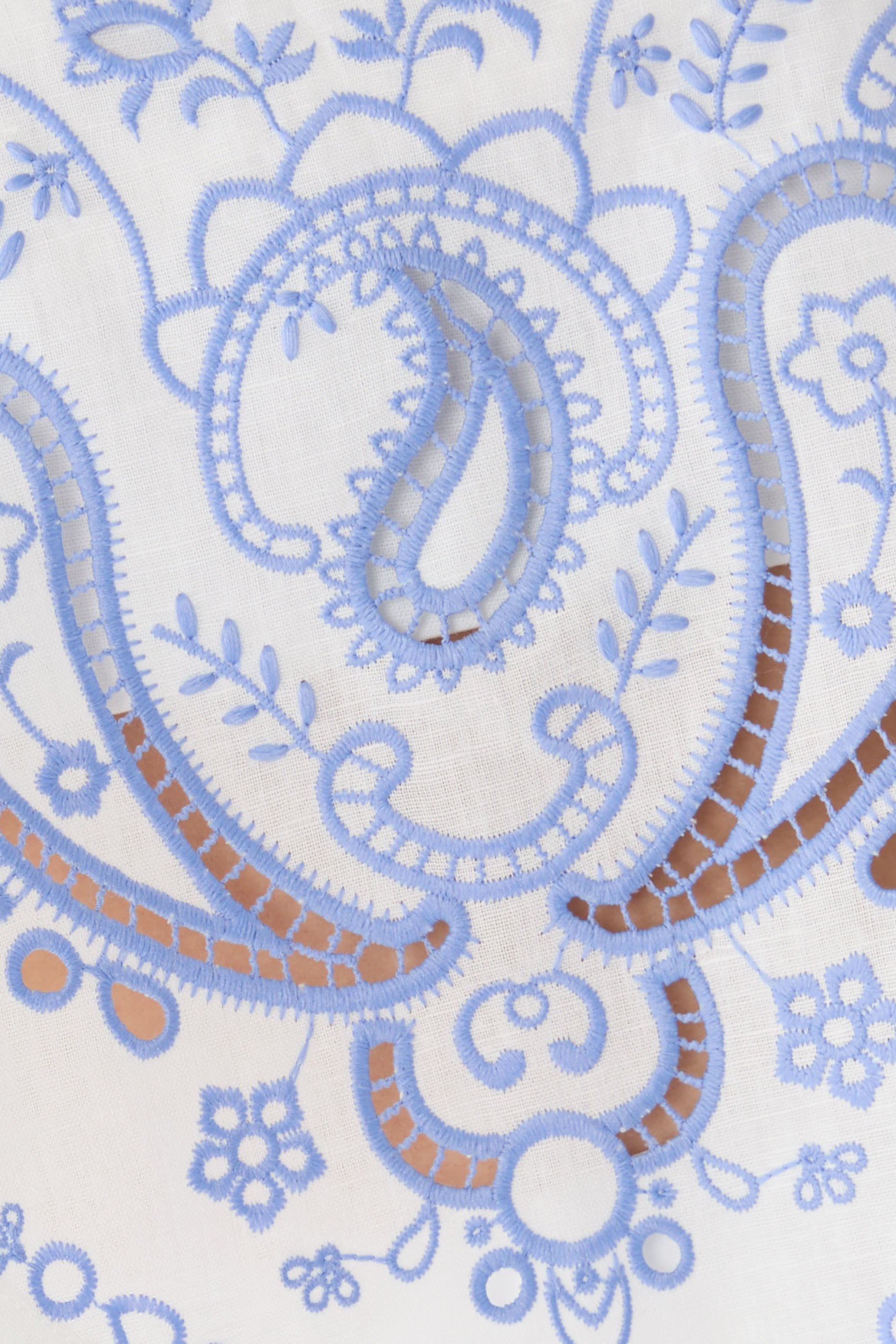 Embroidered Linen Top