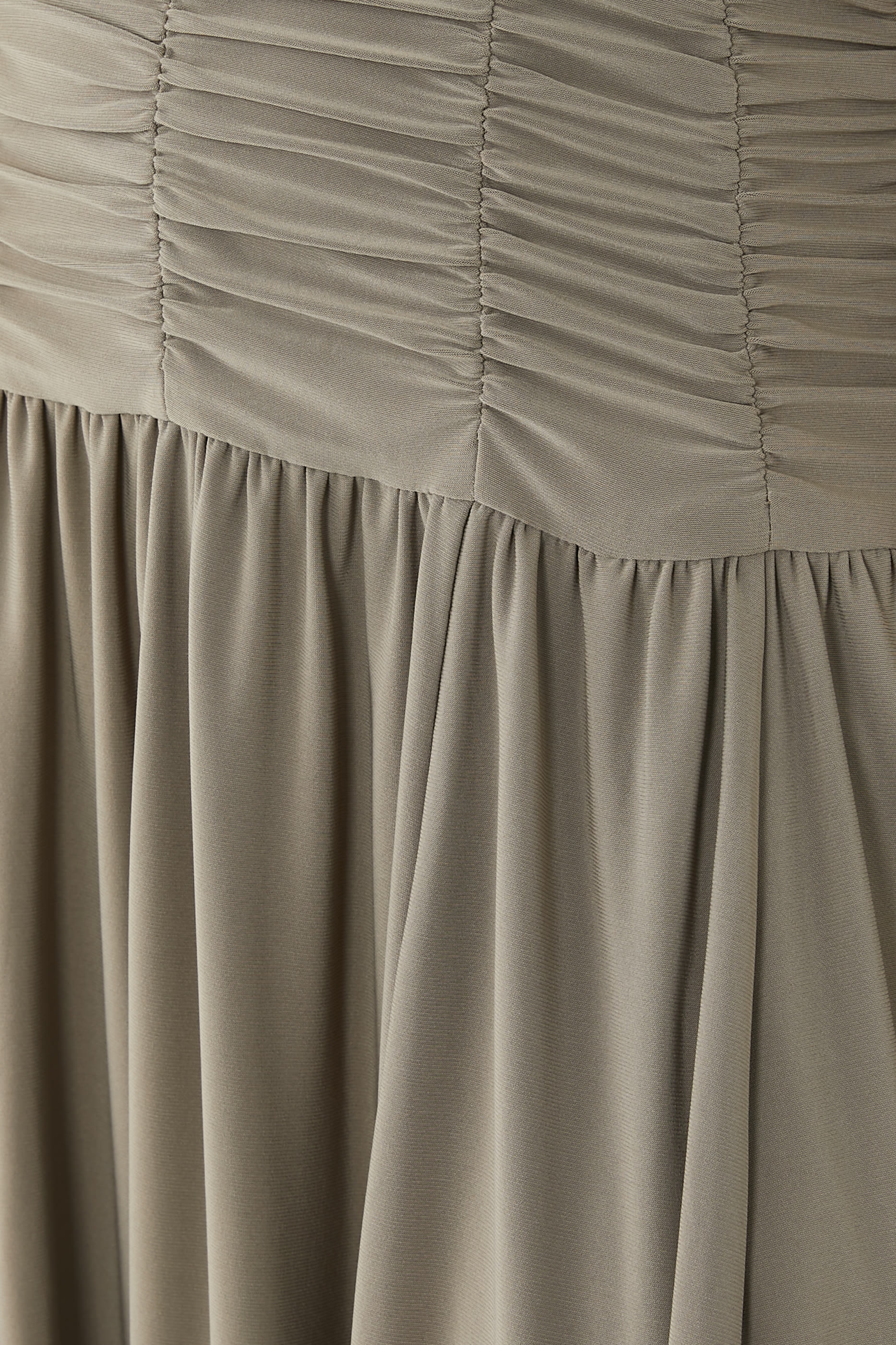 Draped Jersey Ruched Dress