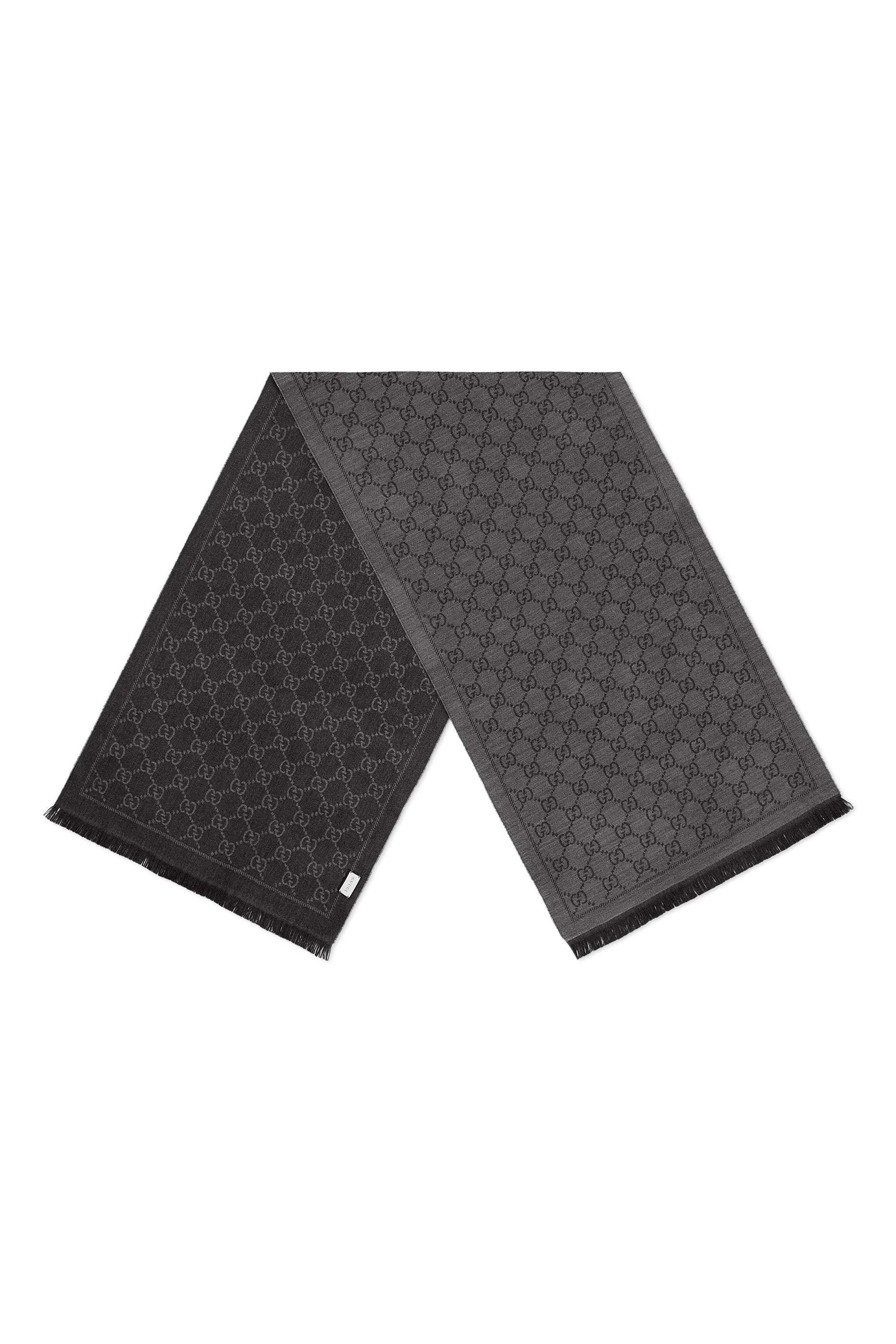 GG Jacquard Pattern Knitted Scarf