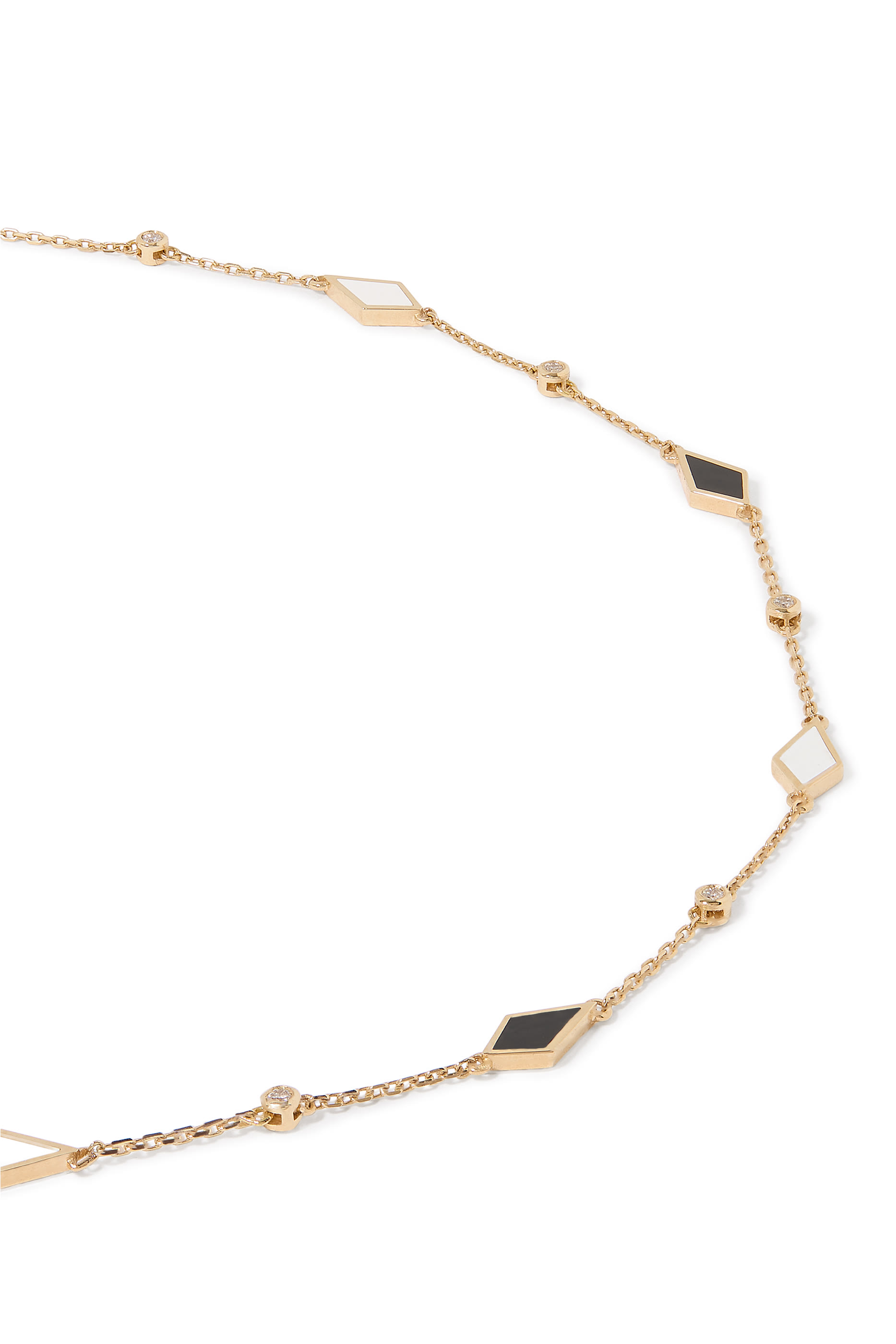 Mosaic Choker, 18K Yellow Gold with Enamel & Diamonds