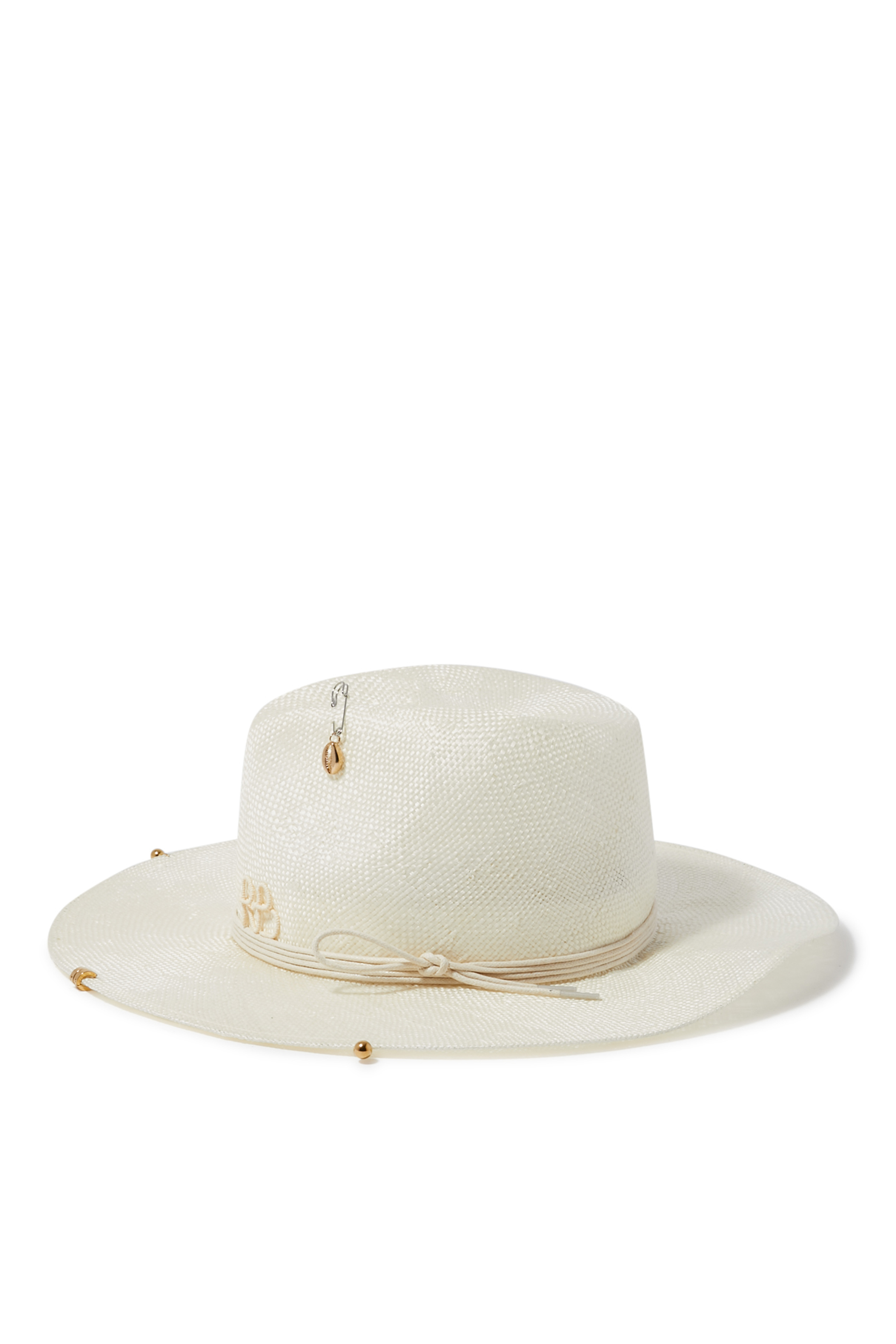 Pierced Chain Strap Fedora Hat