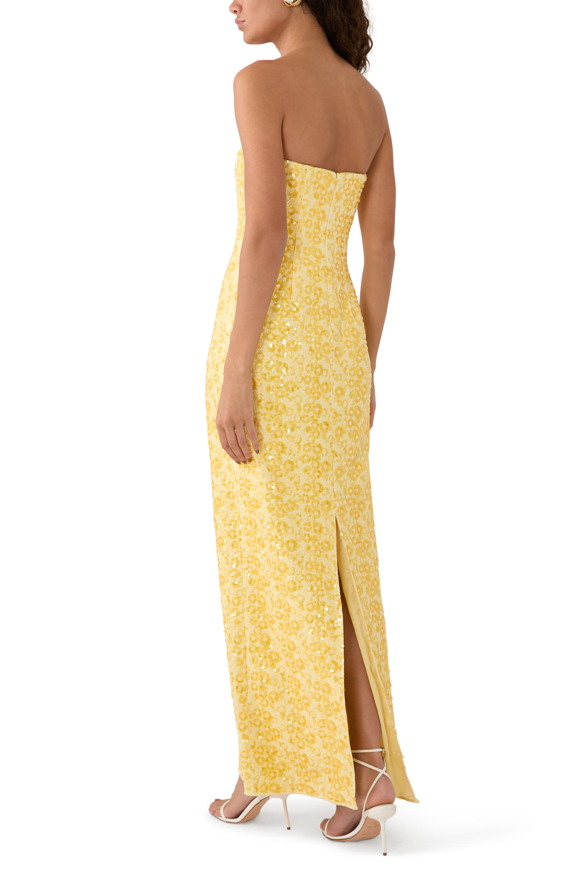 Savia Strapless Embellished Gown