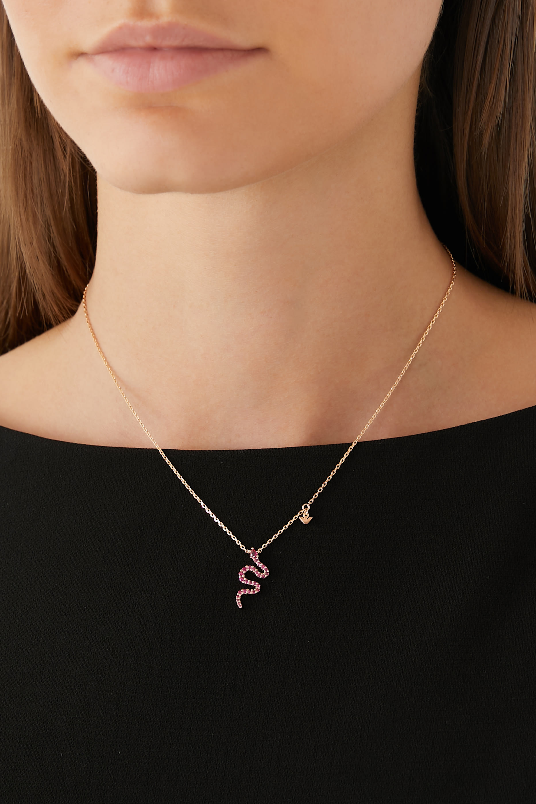 Pendant Necklace, 14k Rose Gold-Plated Sterling Silver