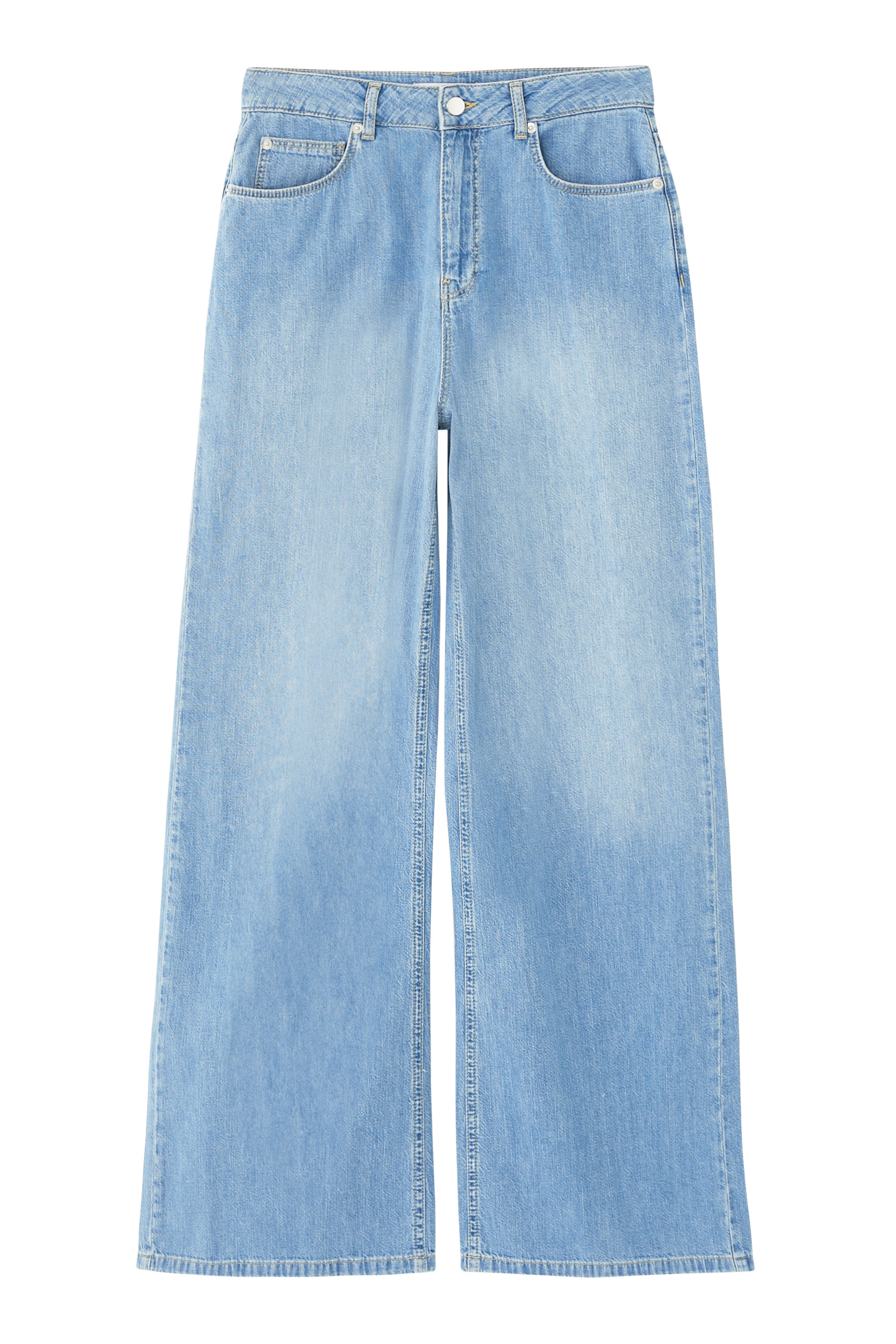 Mid-Rise Wide-Leg Jeans