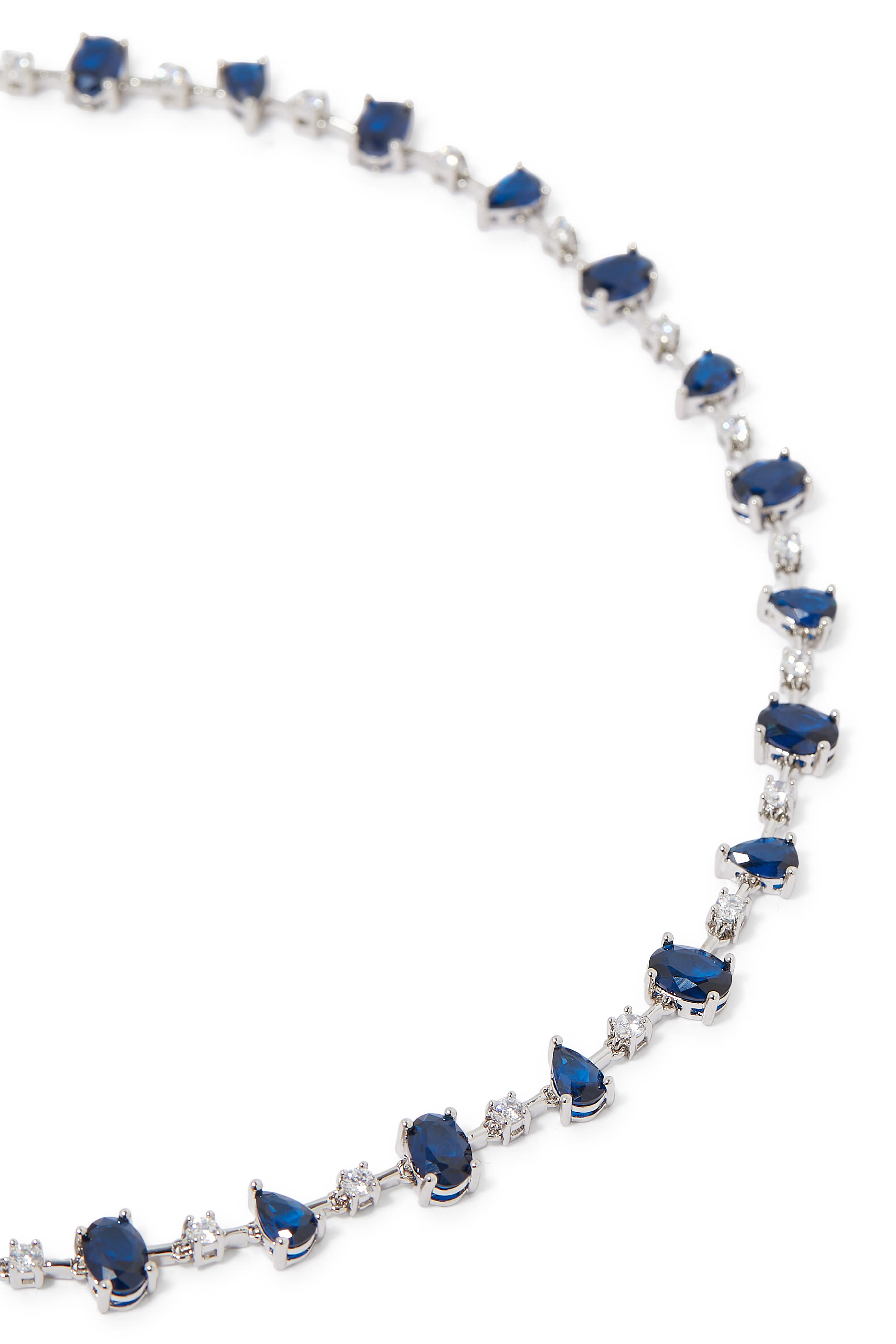 Multi Shape Collar Necklace, Cubic Zirconia